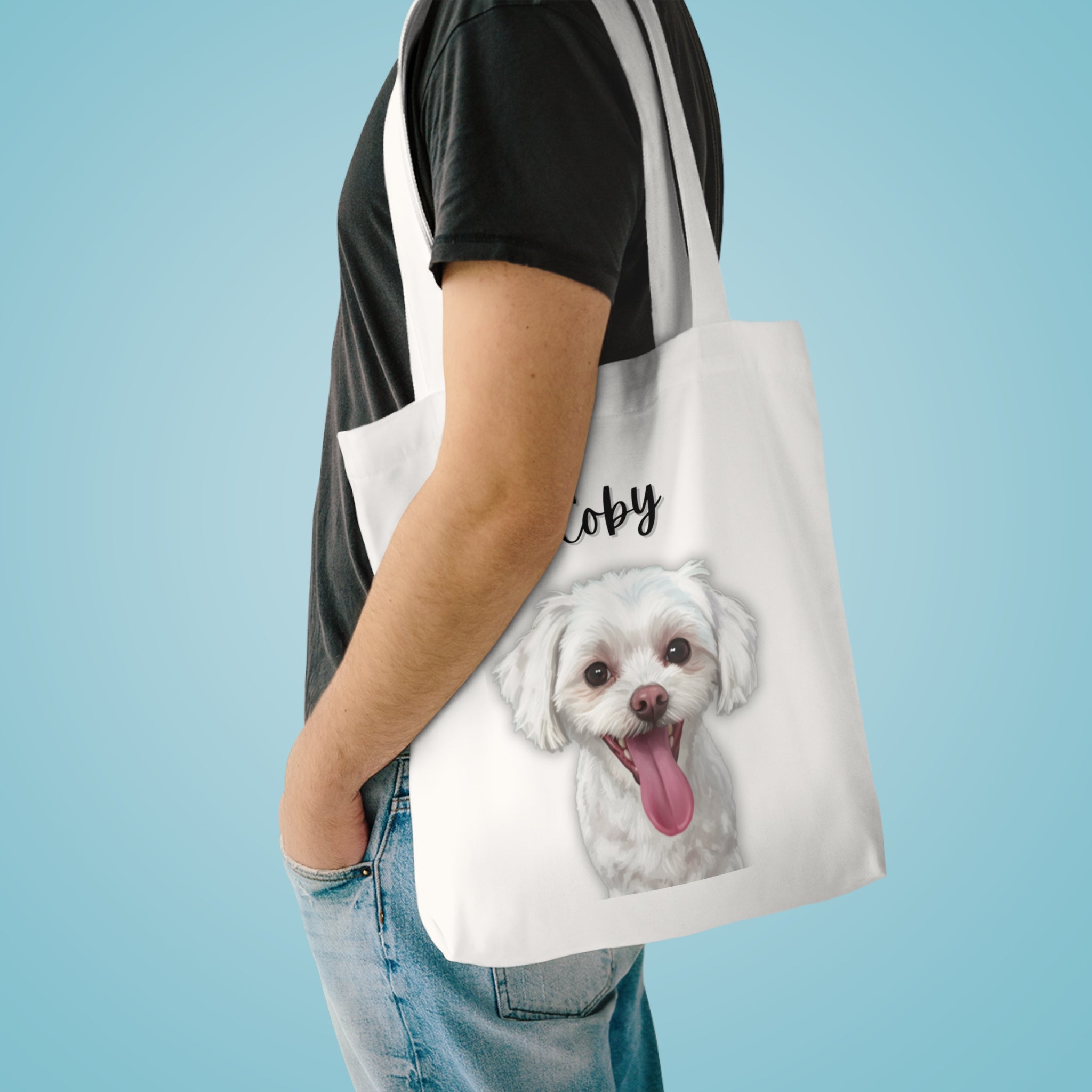 (Coby) Personalized Dog Lover Tote Bag