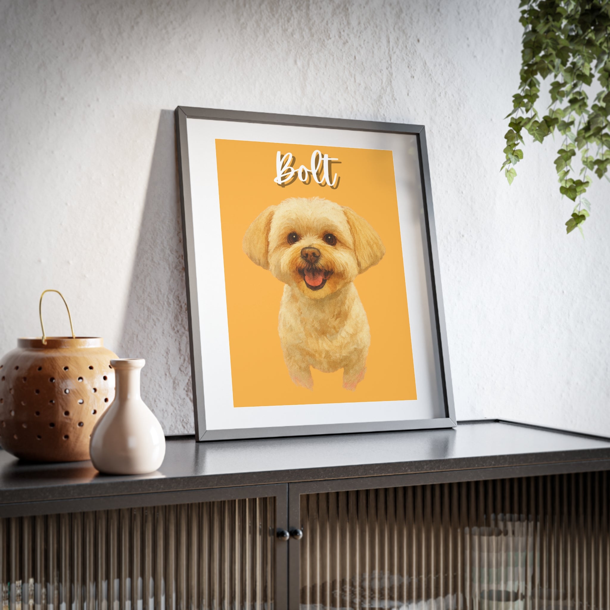 (Bolt) Playful Dog Framed Poster