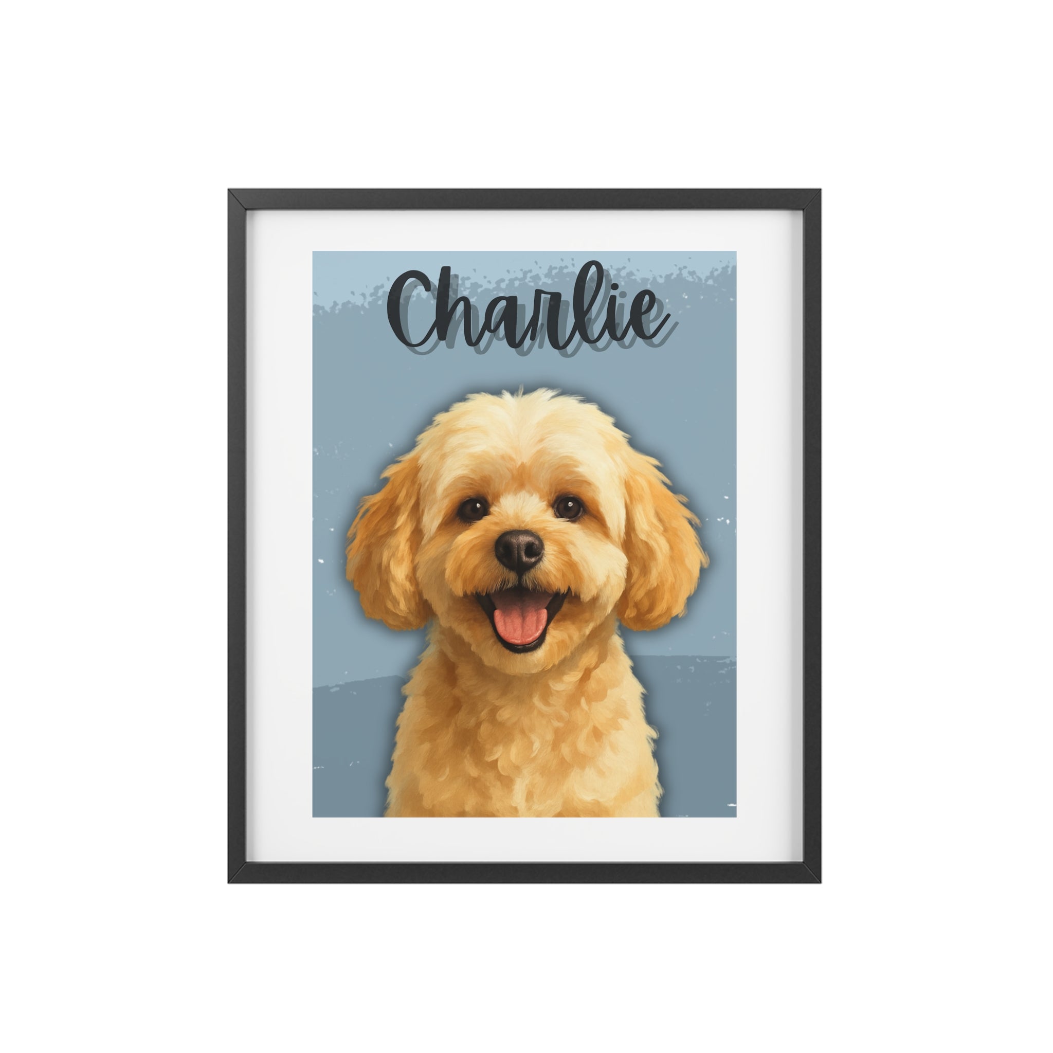 (Charlie) Playful Dog Framed Poster
