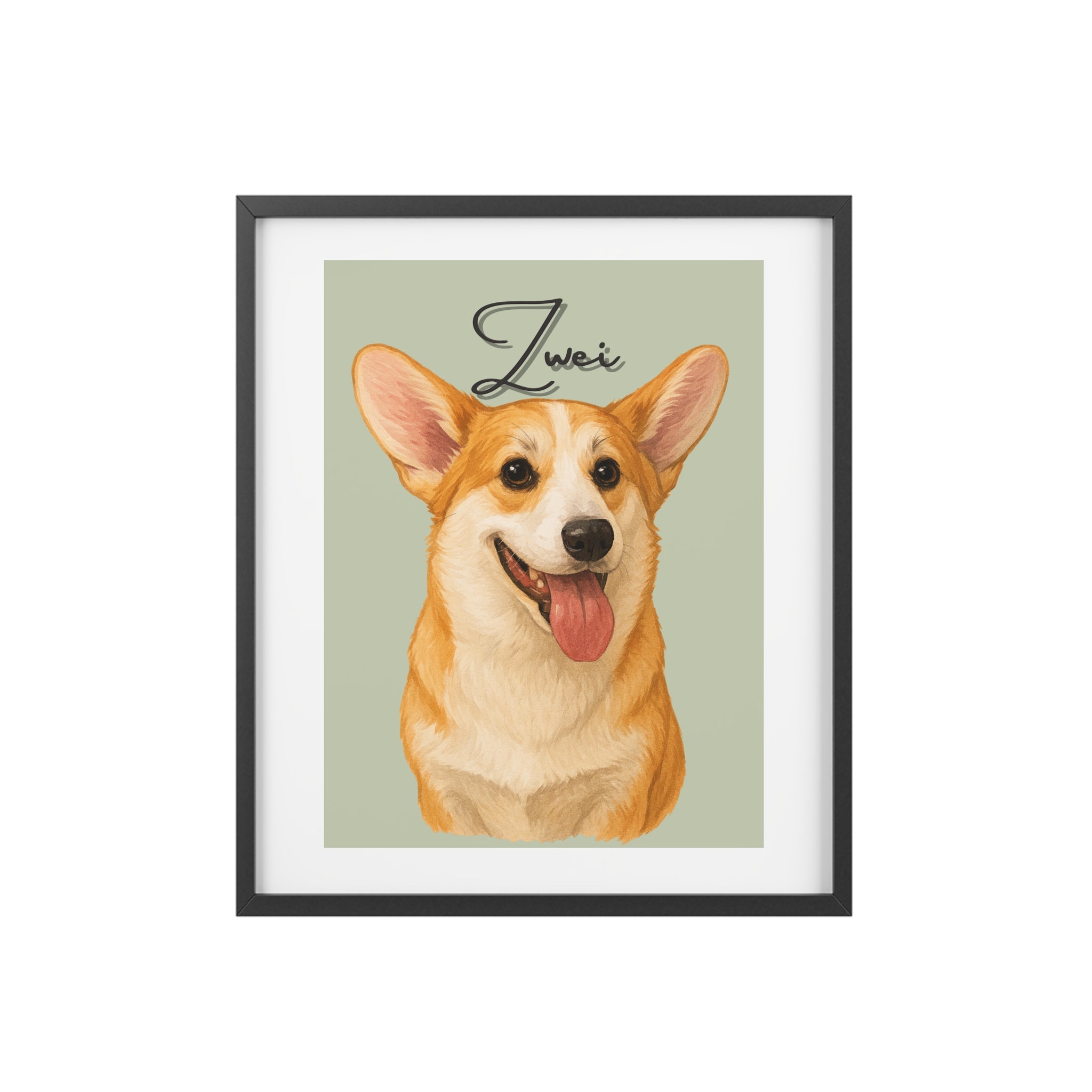 (Zwei) Playful Dog Framed Poster