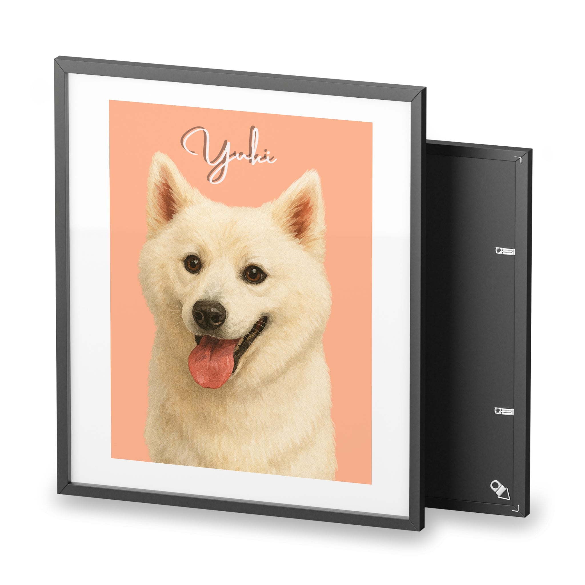 (Yuki) Playful Dog Framed Poster