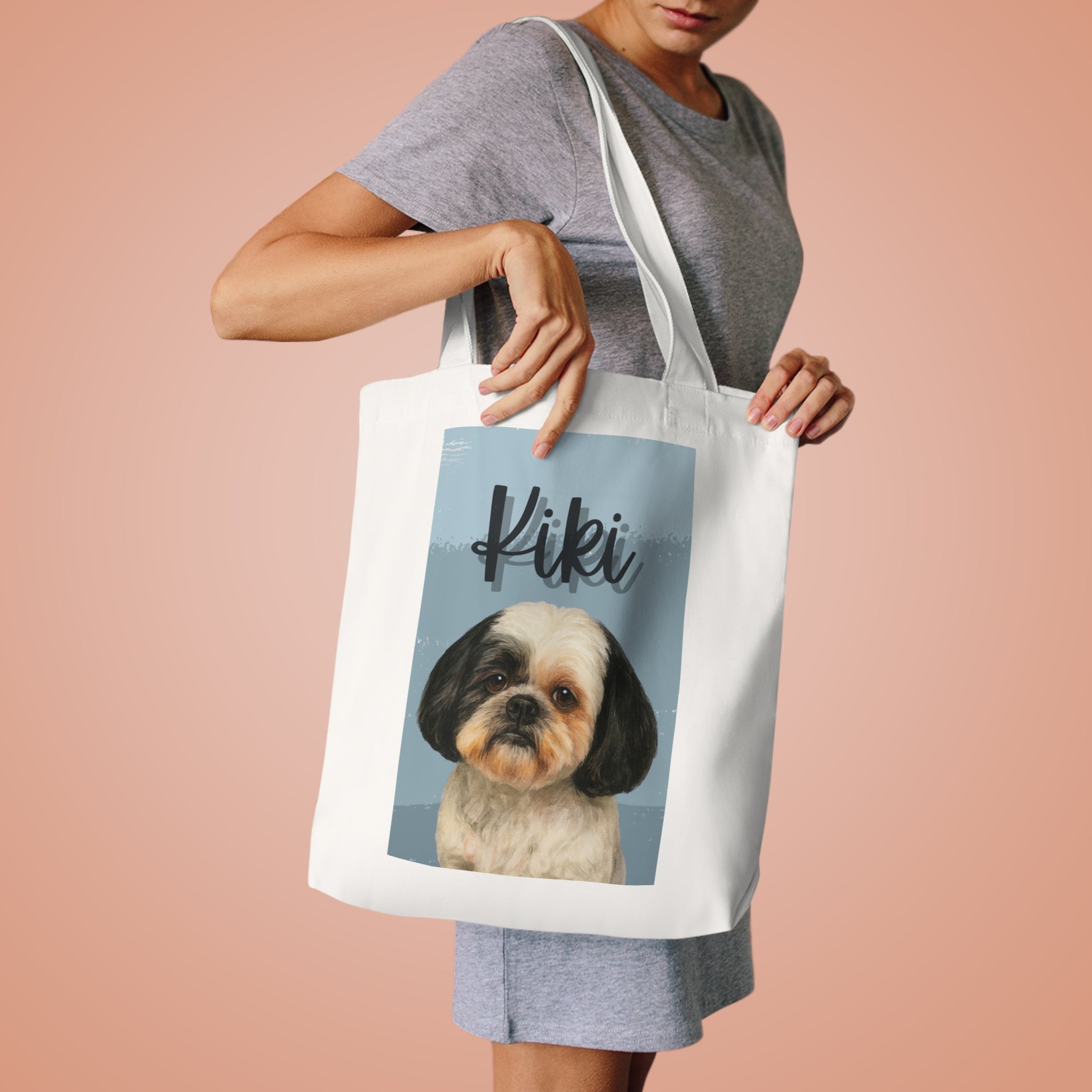 (Kiki) Personalized Dog Lover Tote Bag