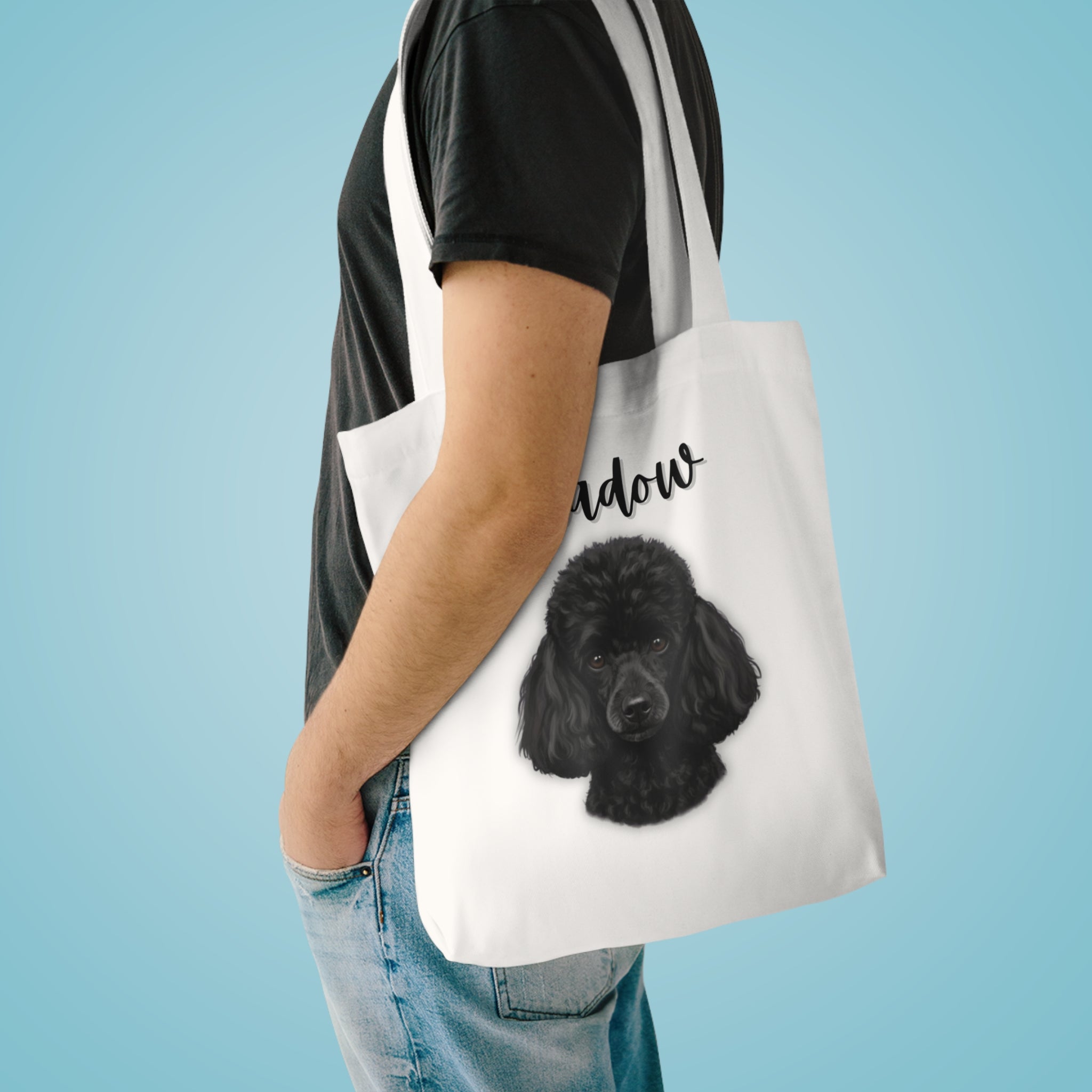 (Shadow) Personalized Dog Lover Tote Bag