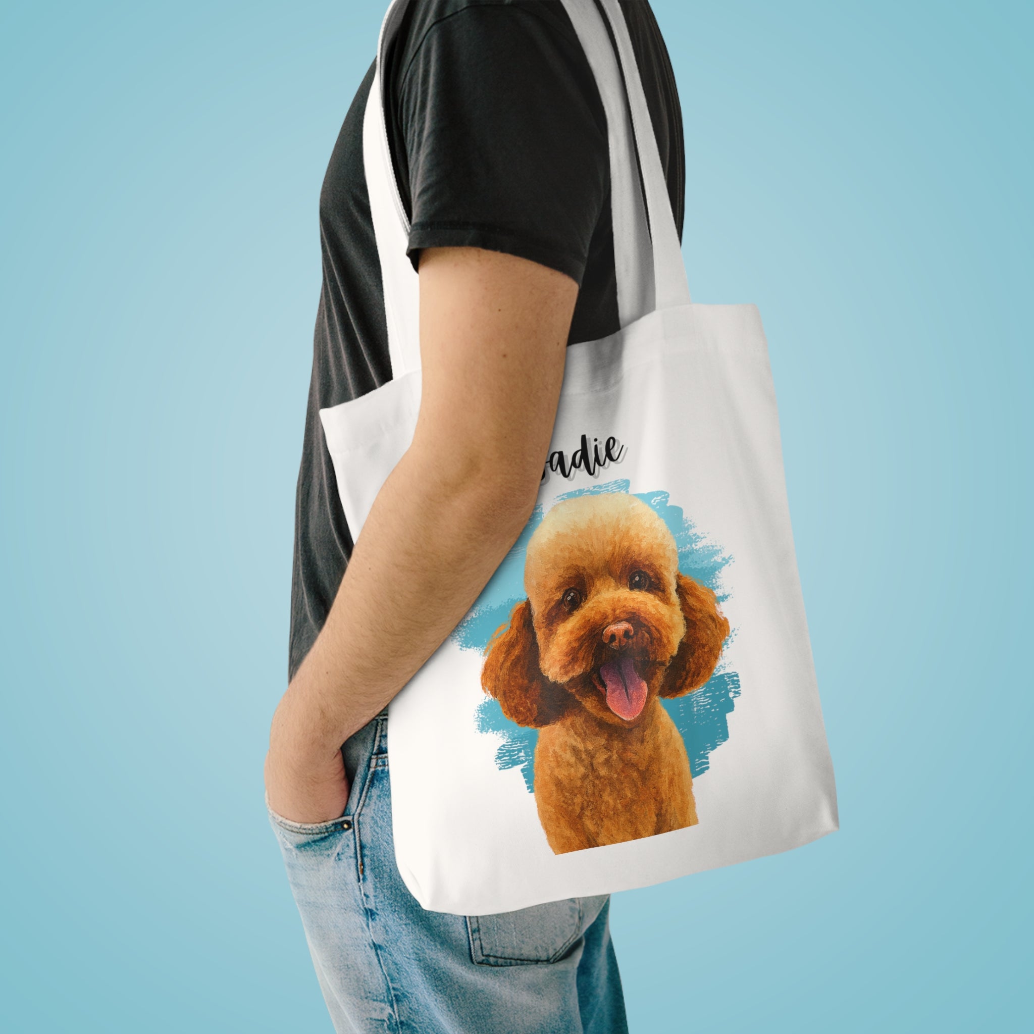 (Sadie) Personalized Dog Lover Tote Bag