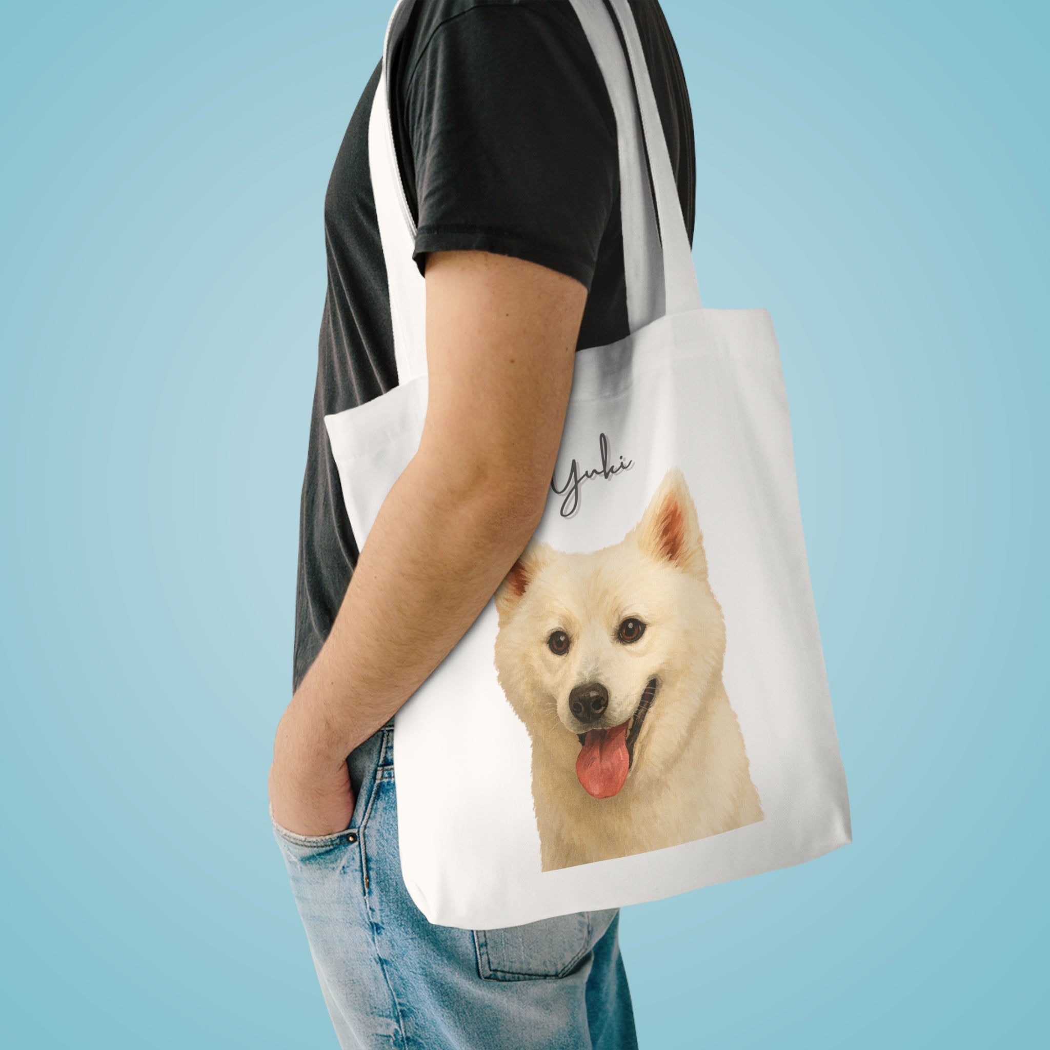 (Yuki) Personalized Dog Lover Tote Bag