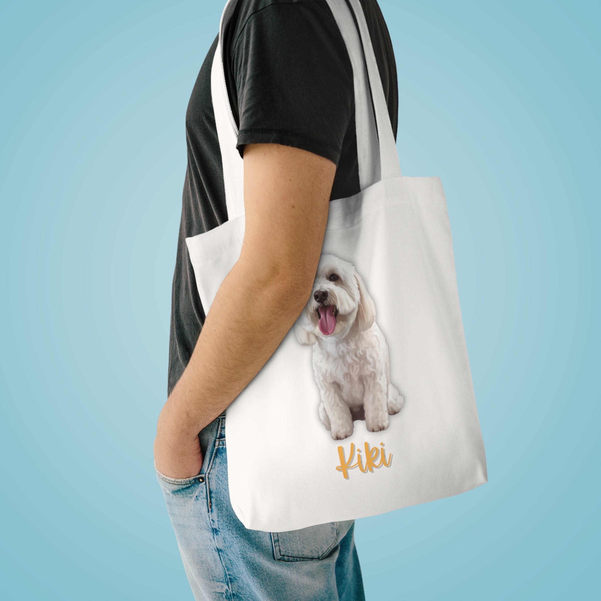 (Kiki) Personalized Dog Lover Tote Bag