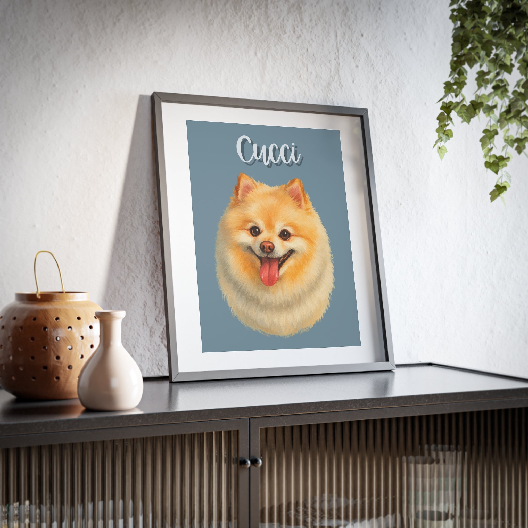 (Cucci) Playful Dog Framed Poster