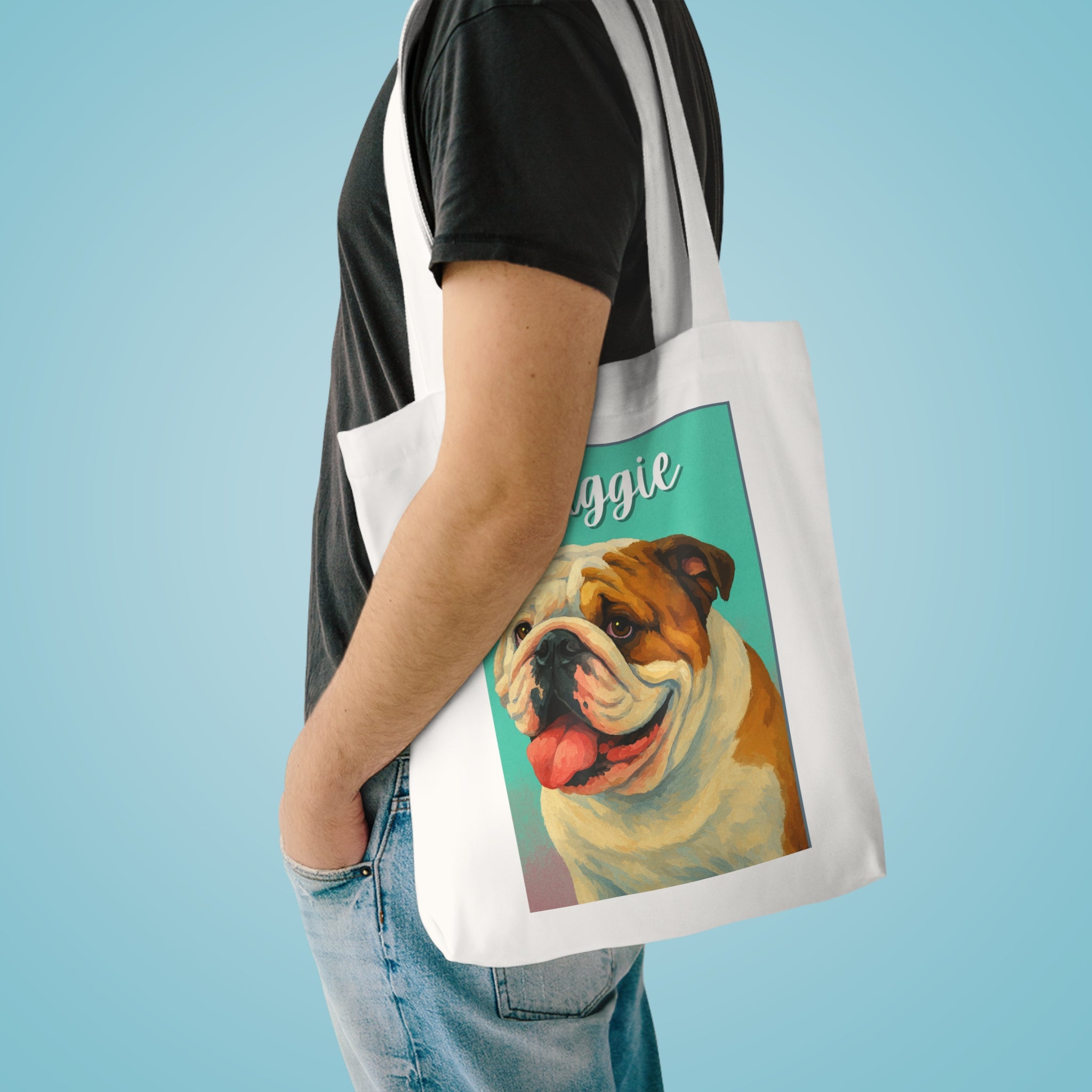 (Biggie) Personalized Dog Lover Tote Bag