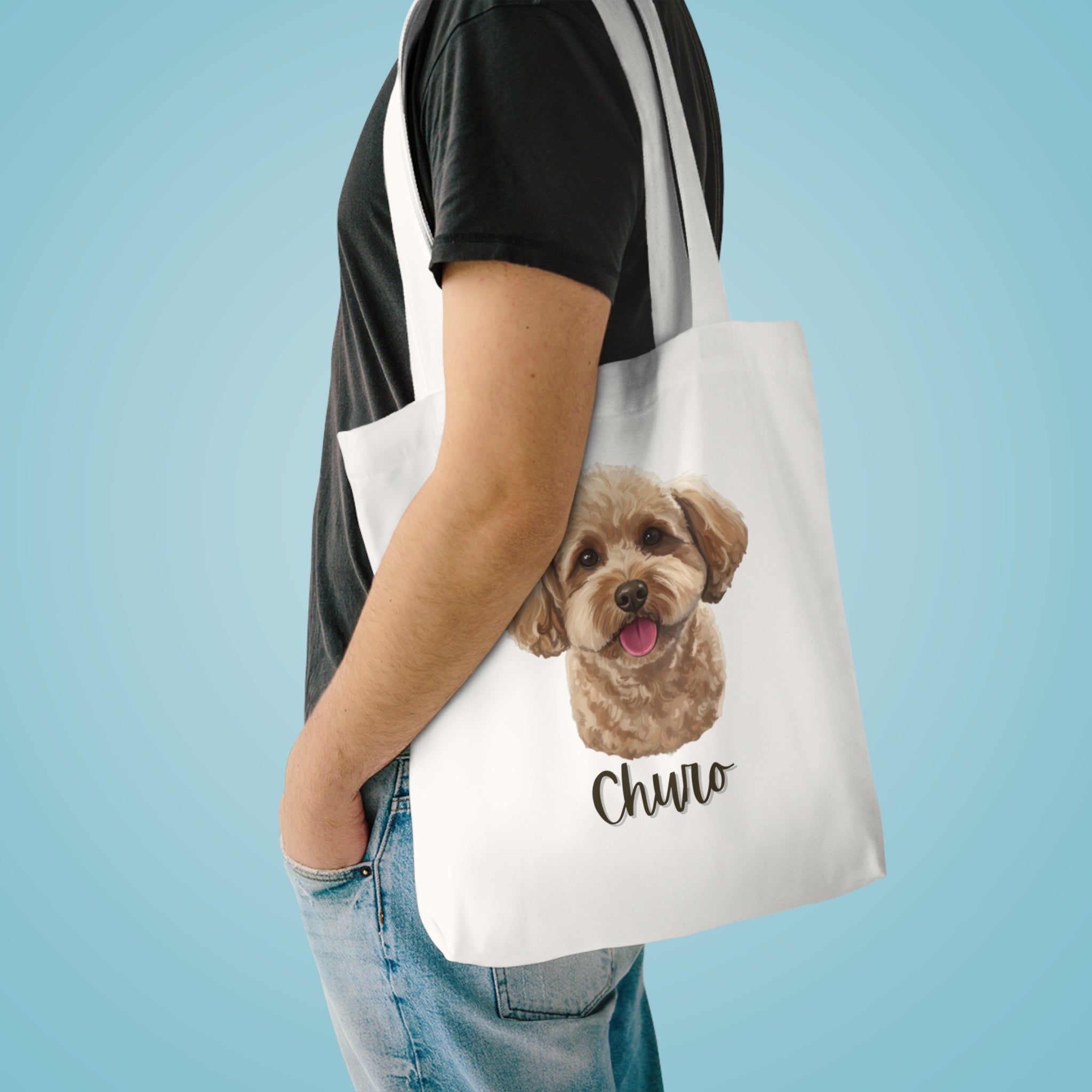 (Churo) Personalized Dog Lover Tote Bag