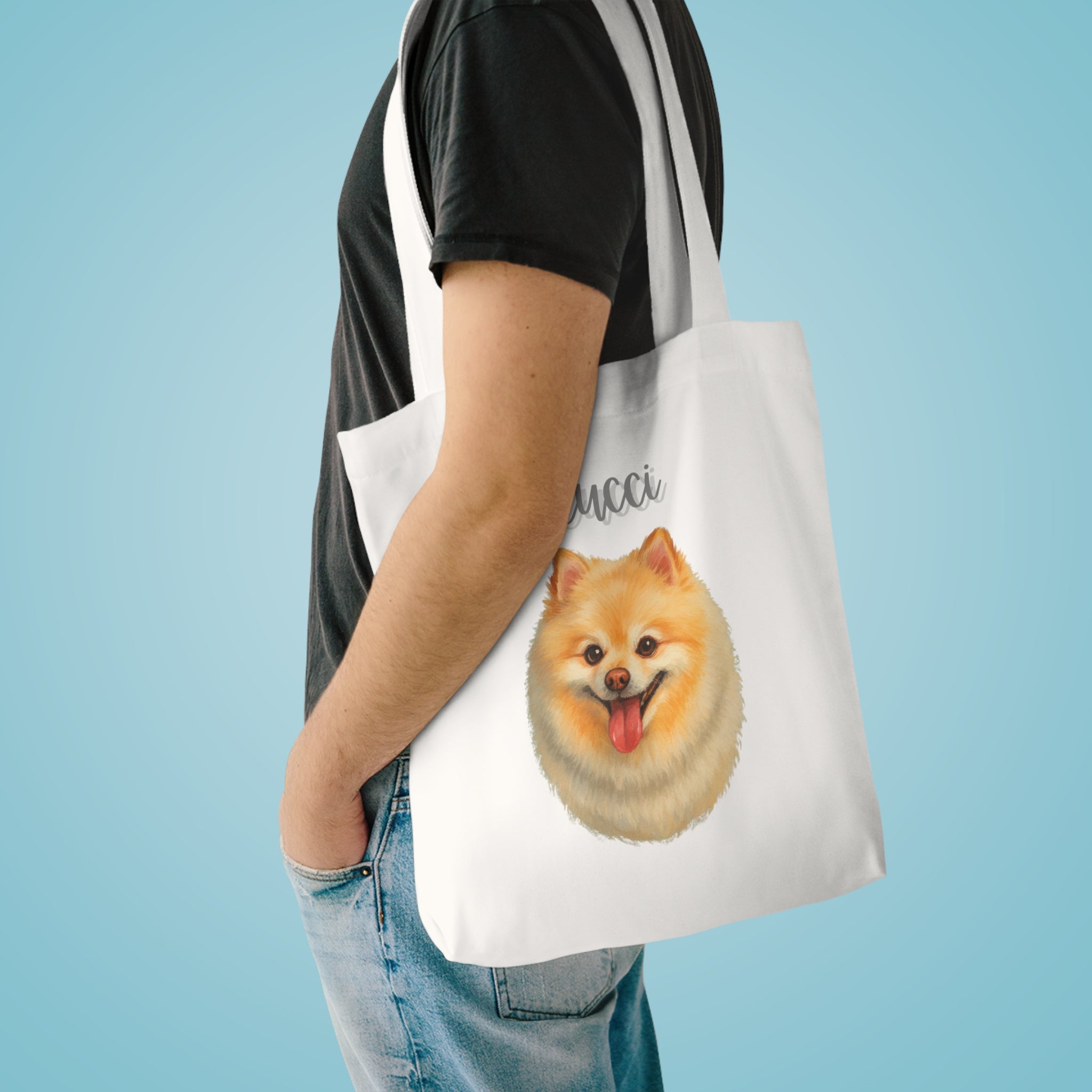 (Cucci) Personalized Dog Lover Tote Bag