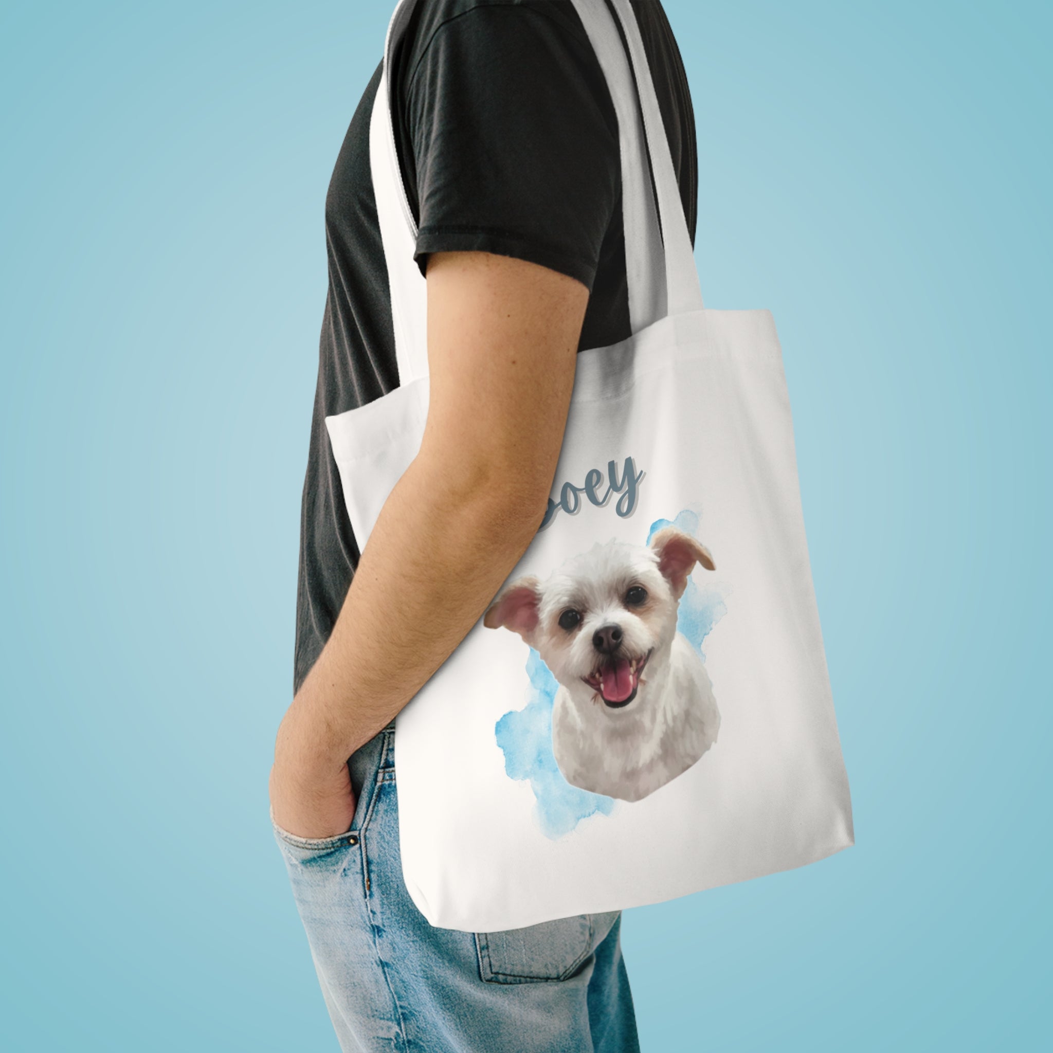 (Zoey) Personalized Dog Lover Tote Bag