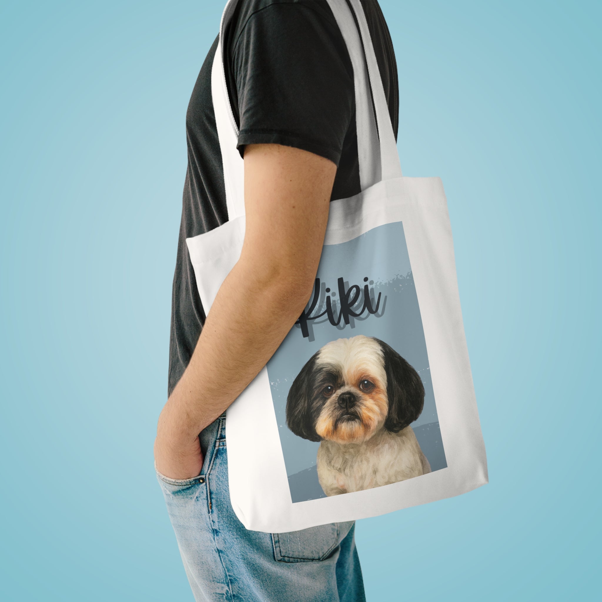 (Kiki) Personalized Dog Lover Tote Bag
