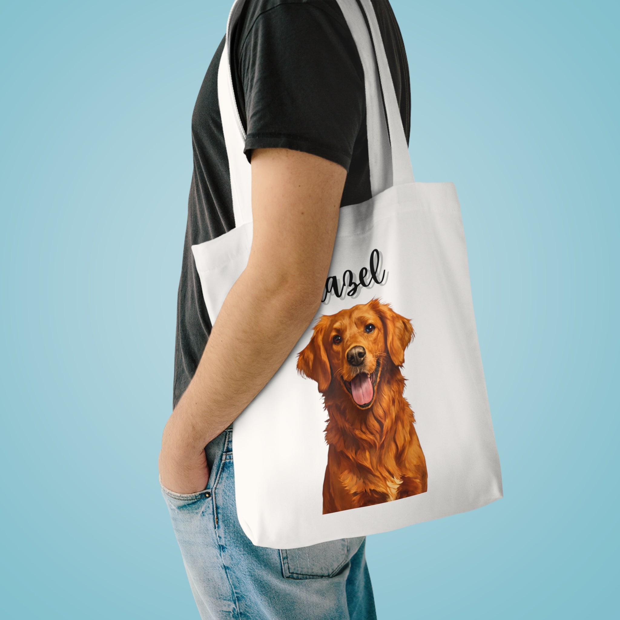 (Hazel) Personalized Dog Lover Tote Bag