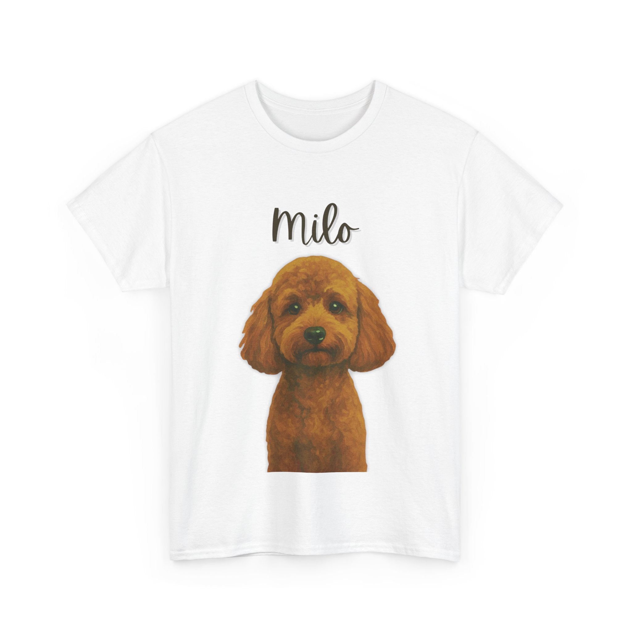 (Milo) Whimsical Dog Portrait Tee Shirt