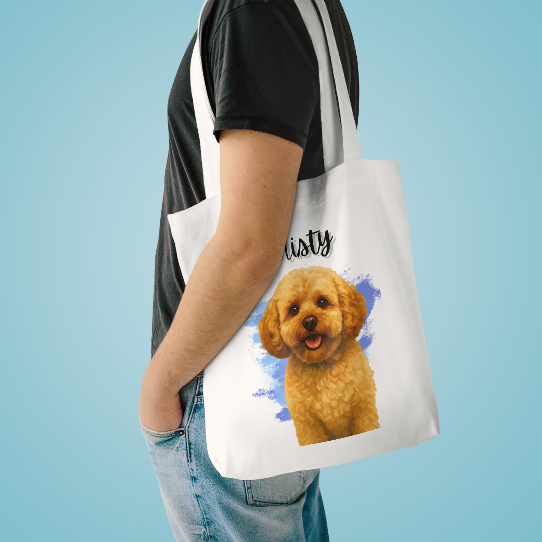 (Misty) Personalized Dog Lover Tote Bag