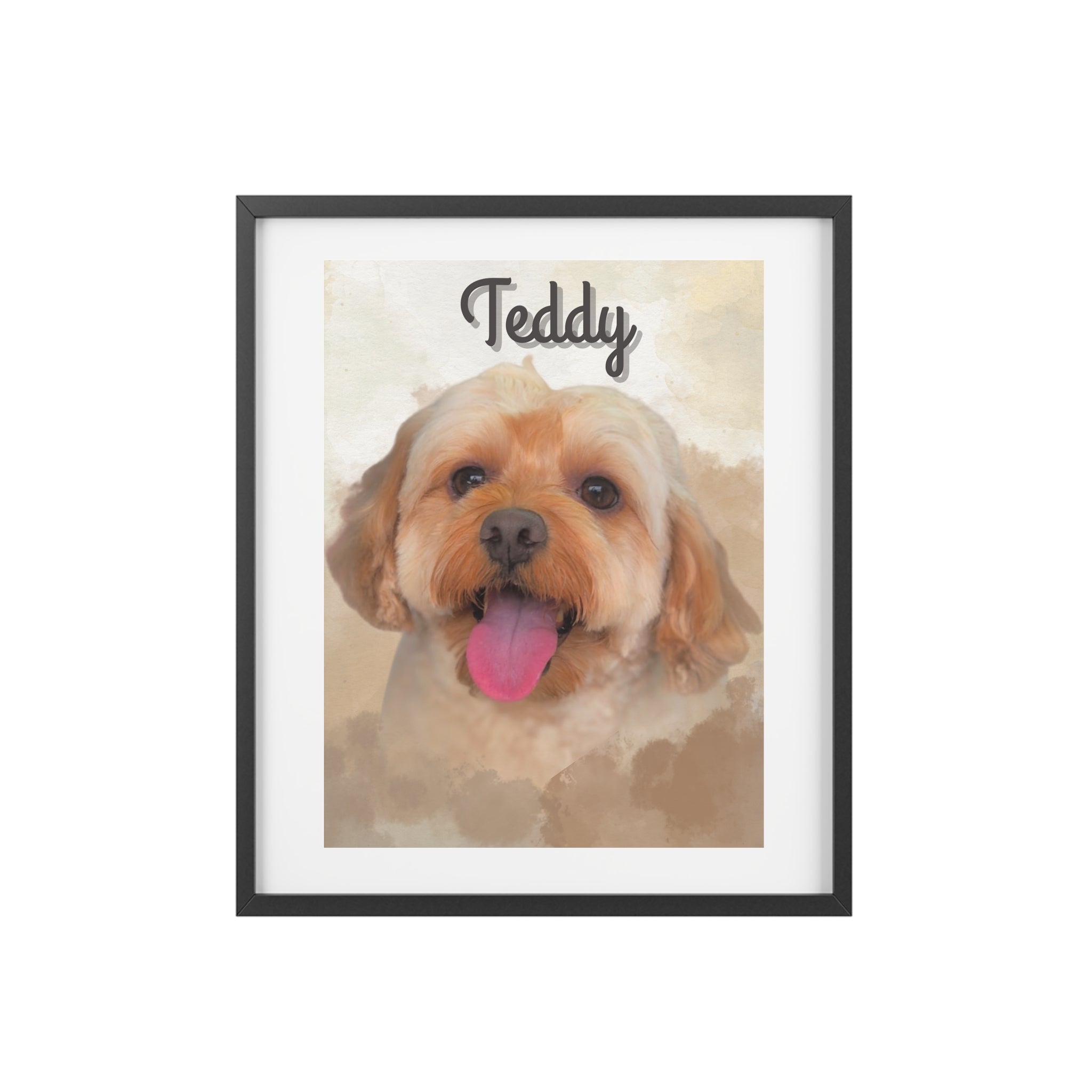 (Teddy) Playful Dog Framed Poster