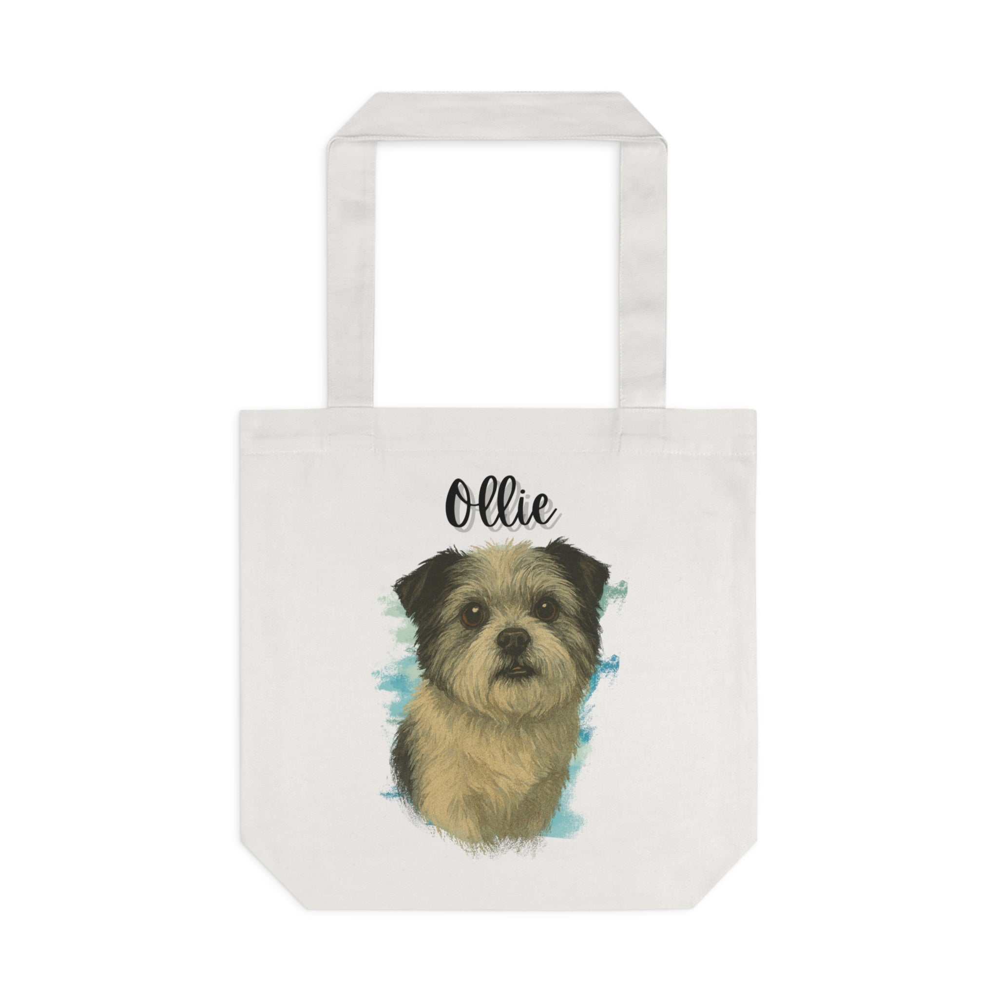 (Ollie) Personalized Dog Lover Tote Bag