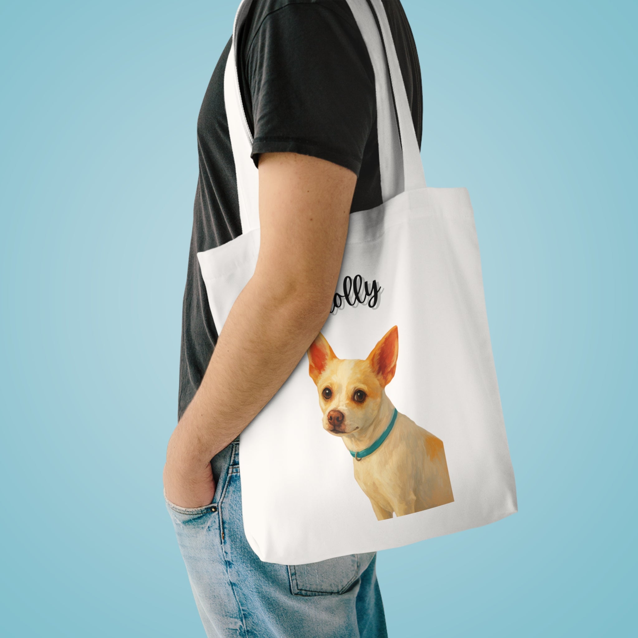 (Holly) Personalized Dog Lover Tote Bag