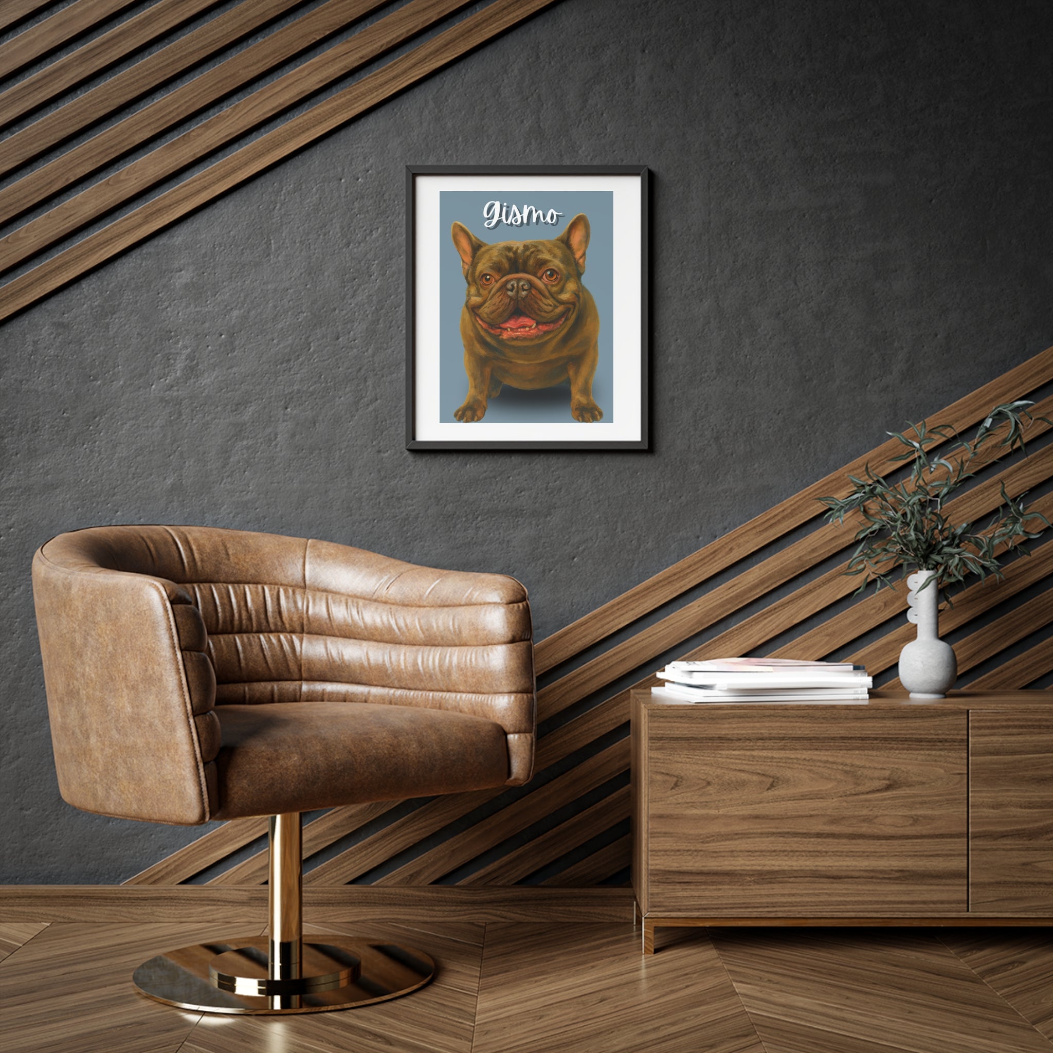 (Gizmo) Playful Dog Framed Poster