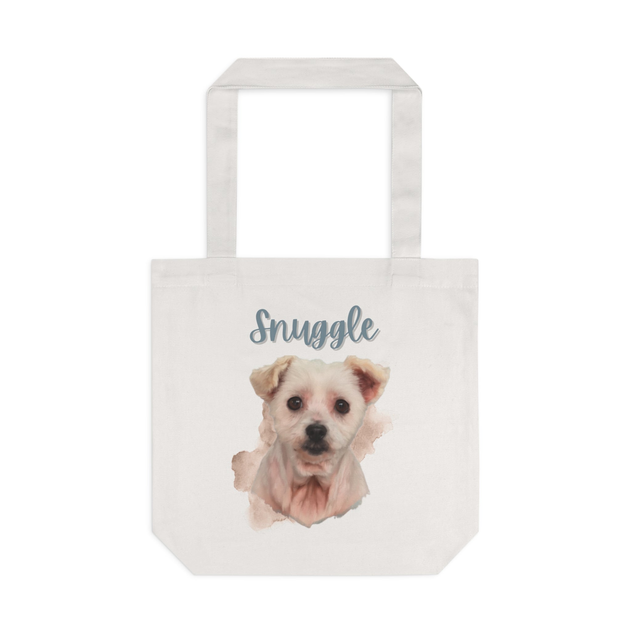 (Snuggle) Personalized Dog Lover Tote Bag