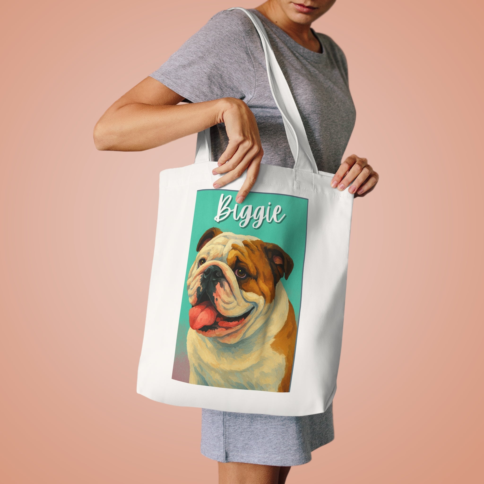 (Biggie) Personalized Dog Lover Tote Bag