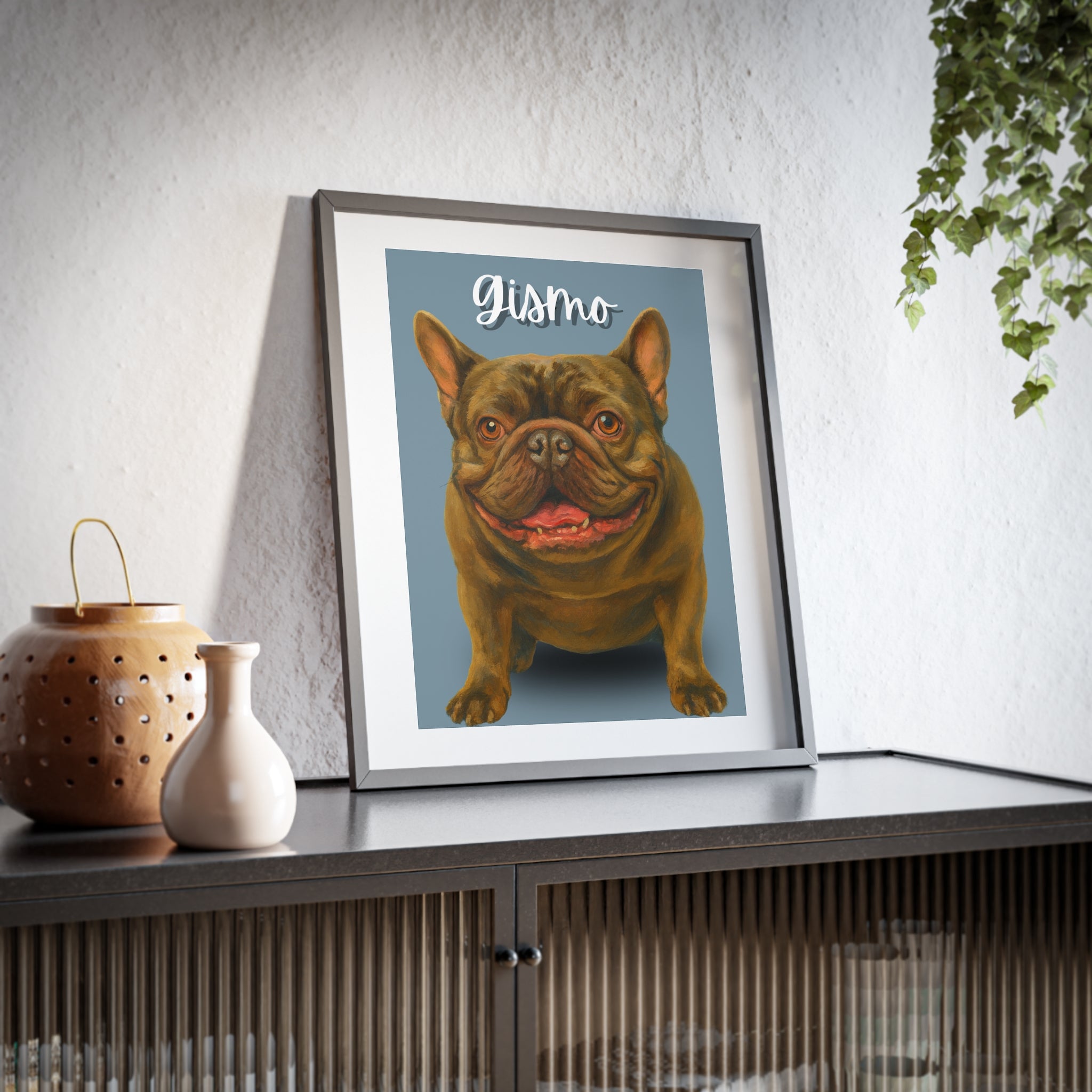 (Gizmo) Playful Dog Framed Poster