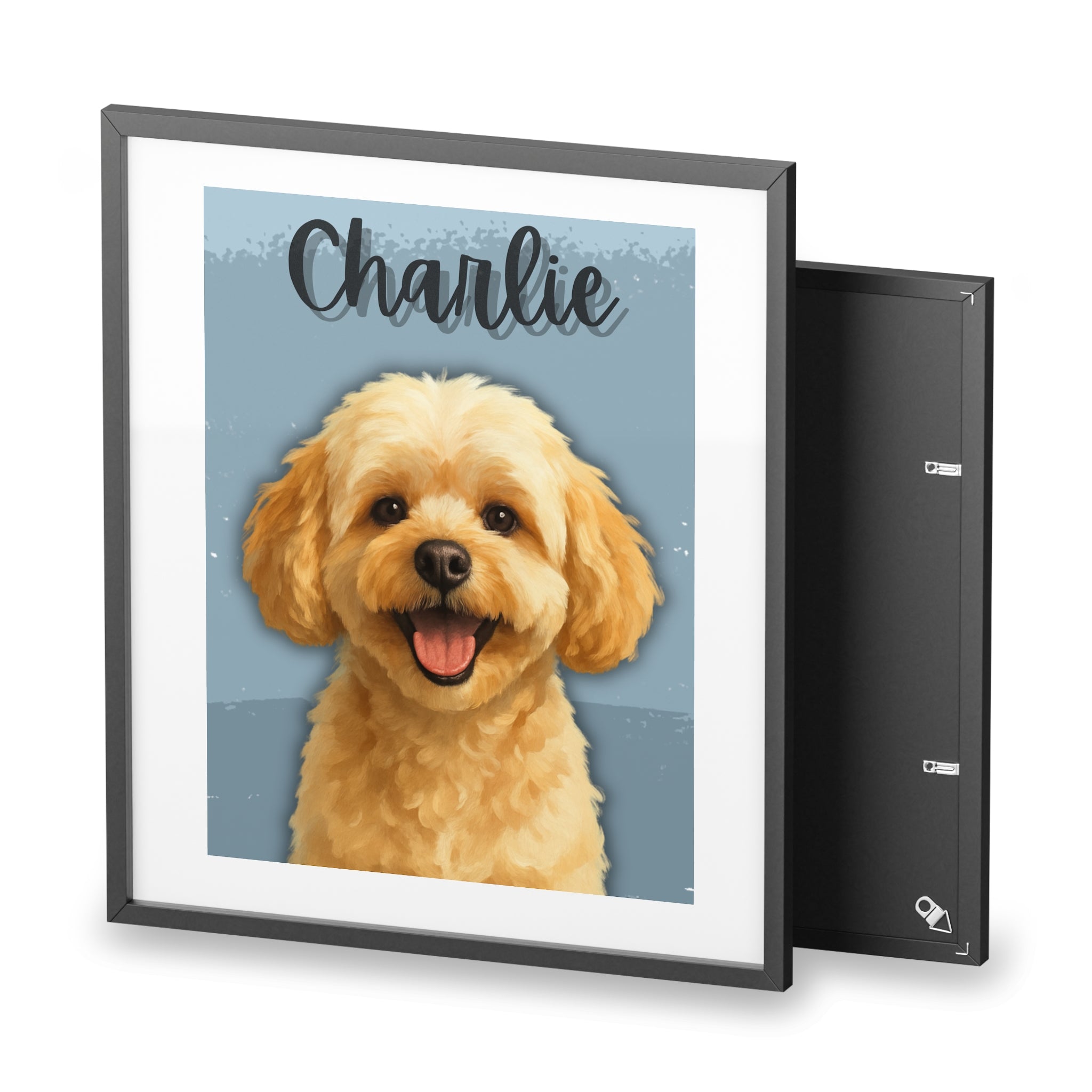 (Charlie) Playful Dog Framed Poster