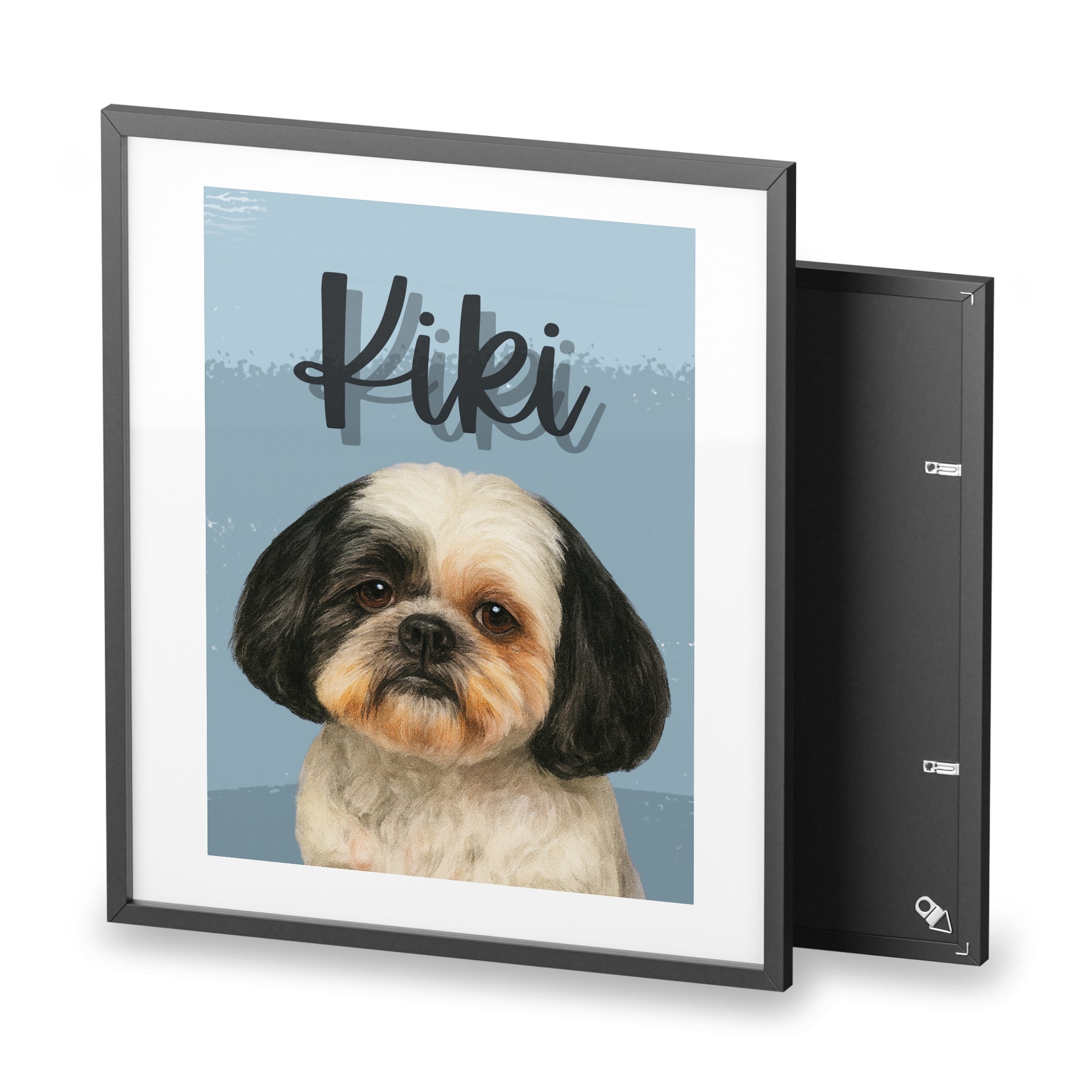 (Kiki) Playful Dog Framed Poster