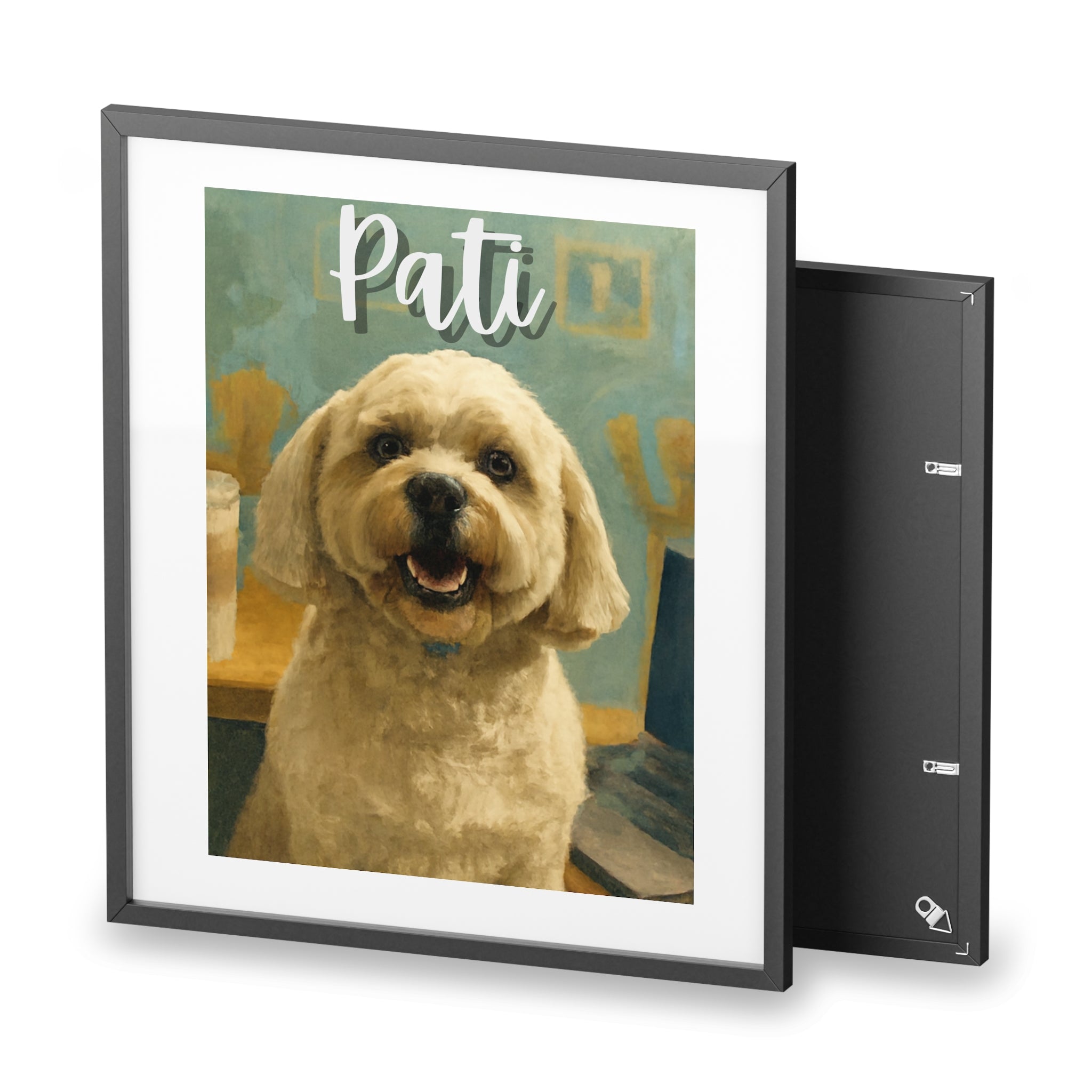 (Pati) Playful Dog Framed Poster