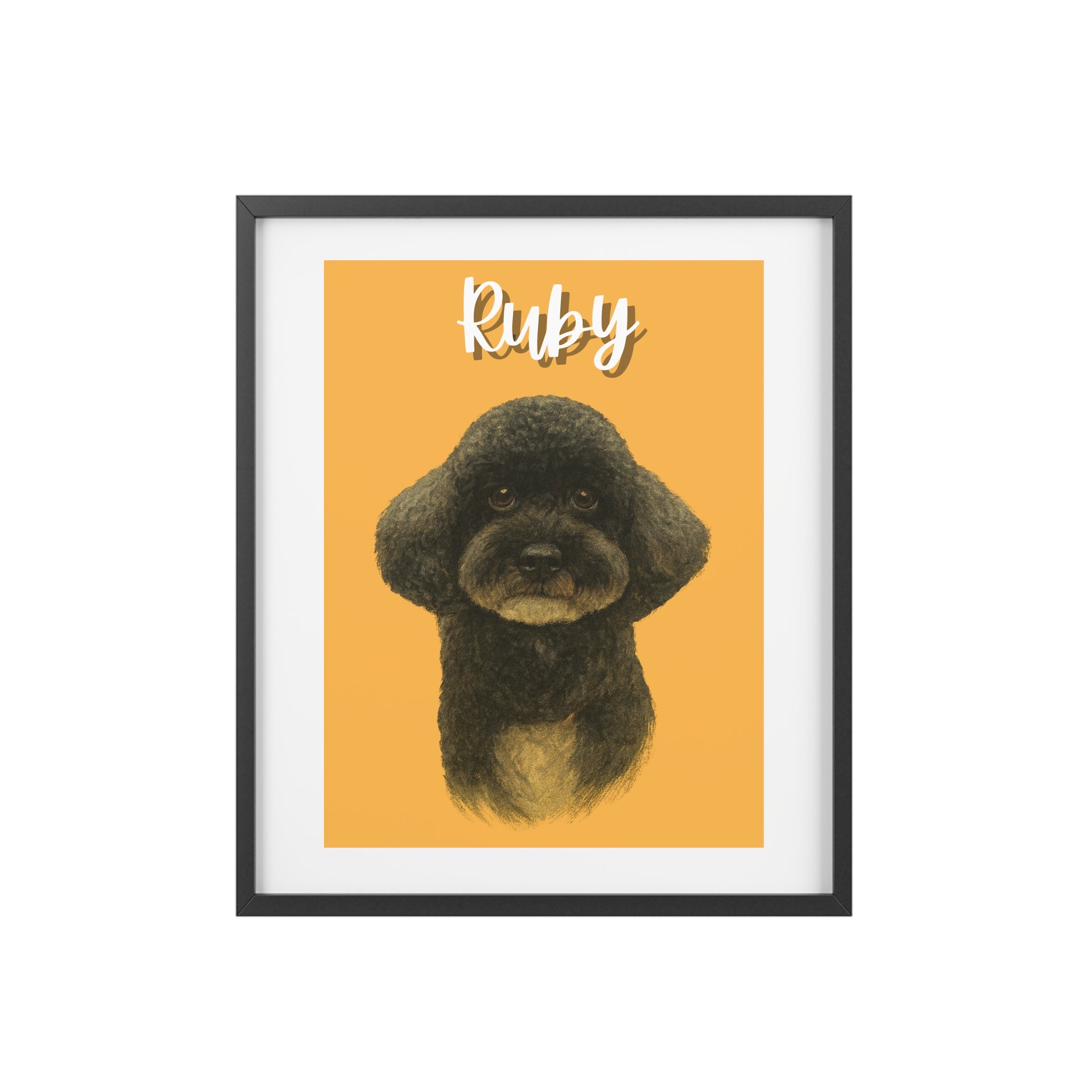 (Ruby) Playful Dog Framed Poster