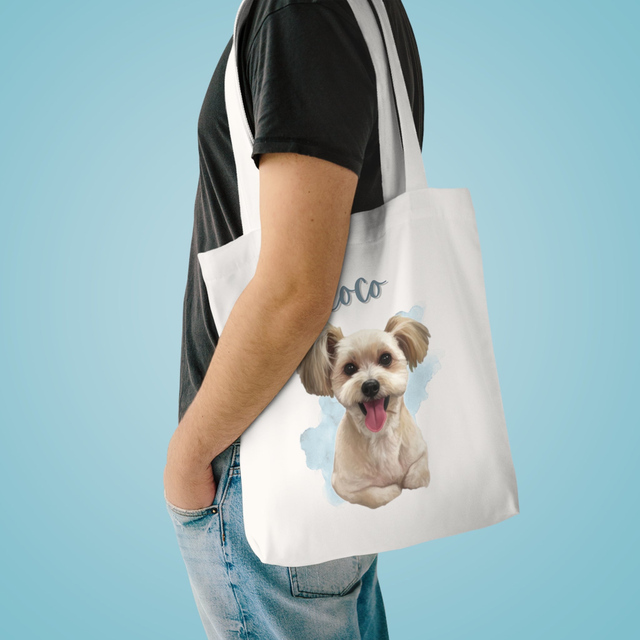 (Coco) Personalized Dog Lover Tote Bag