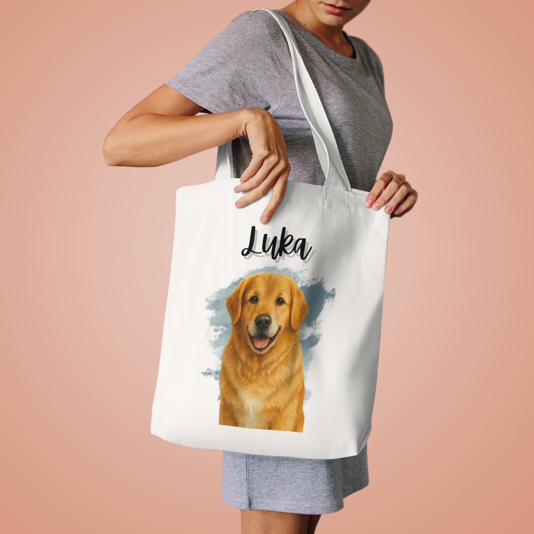 (Luka) Personalized Dog Lover Tote Bag