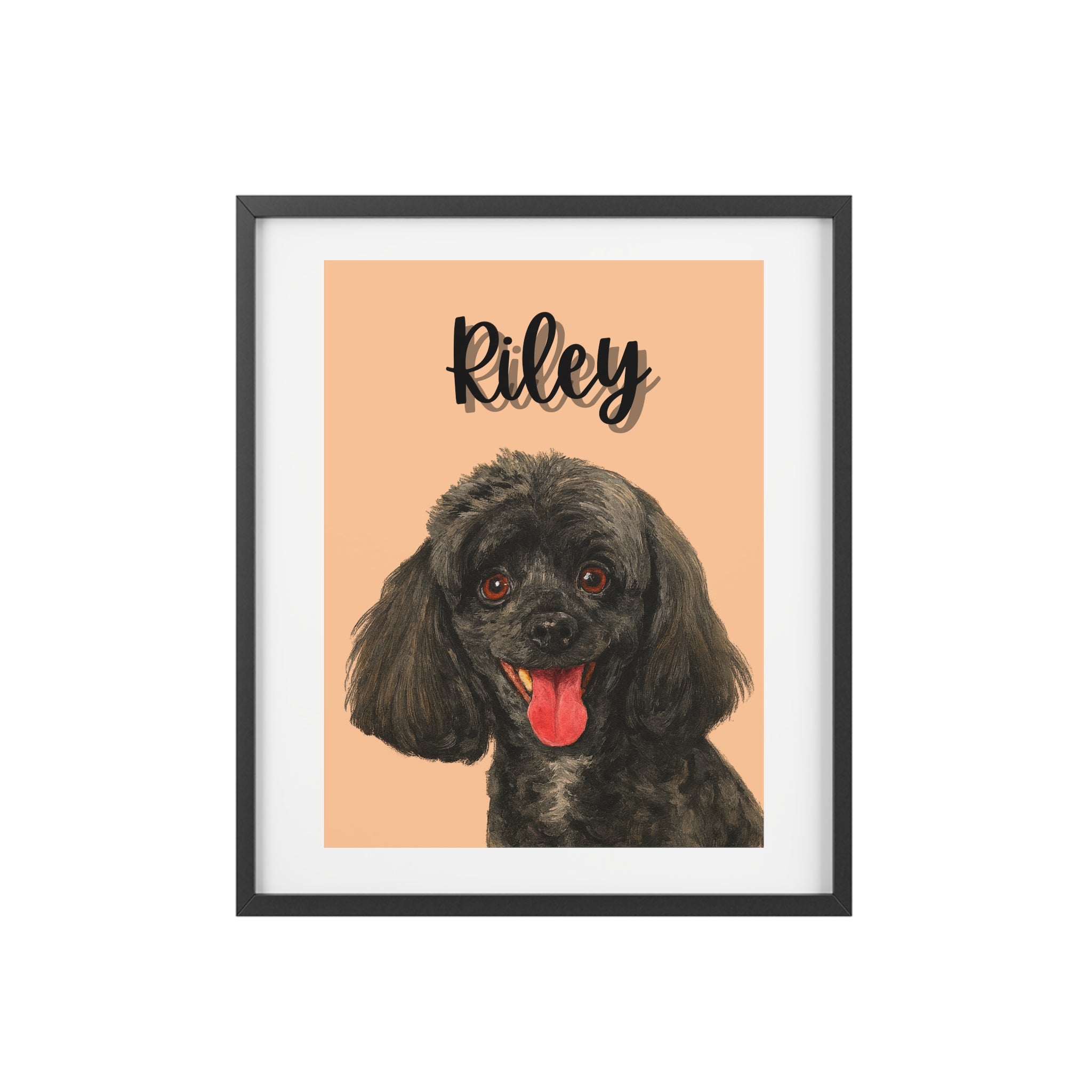 (Riley) Playful Dog Framed Poster