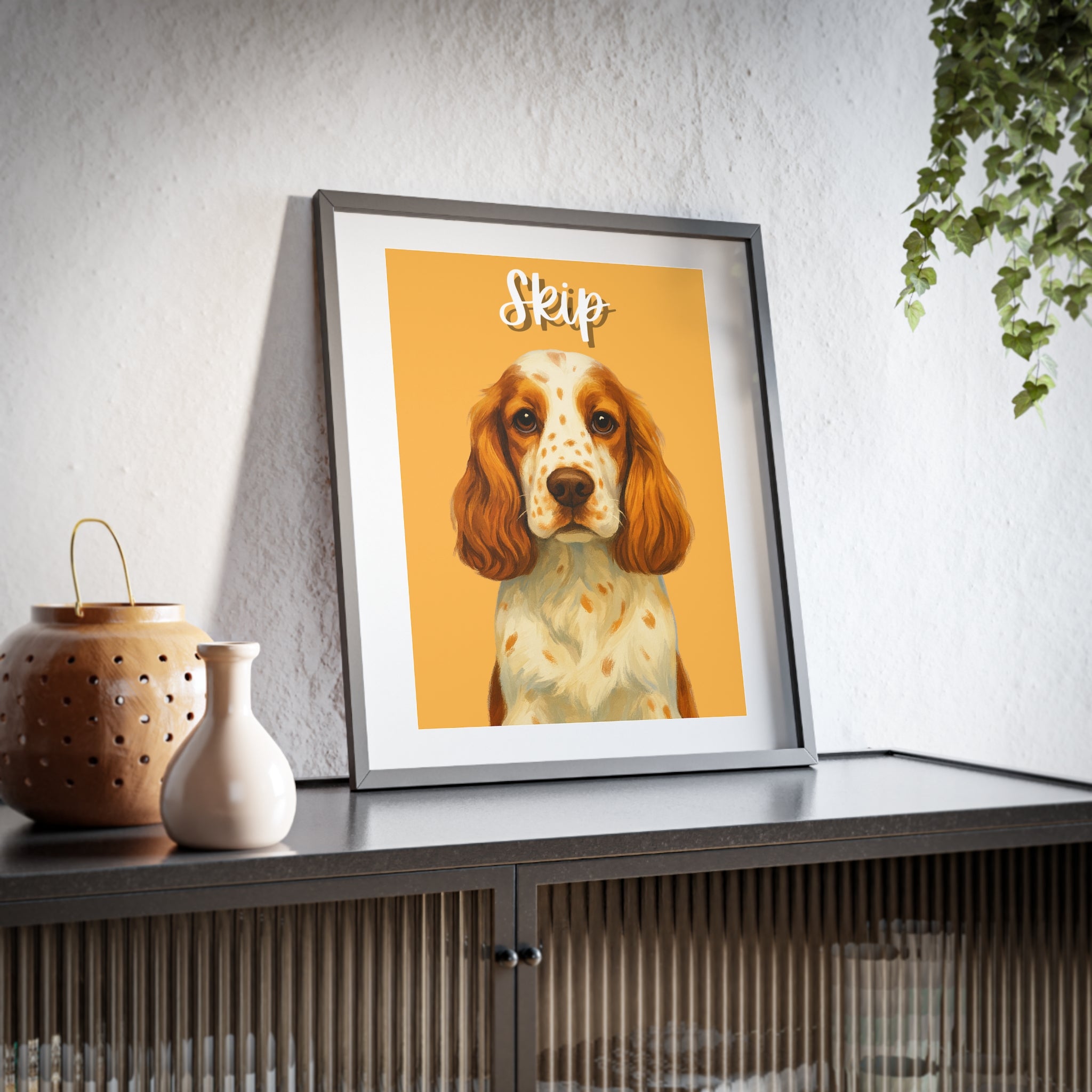 (Skip) Playful Dog Framed Poster