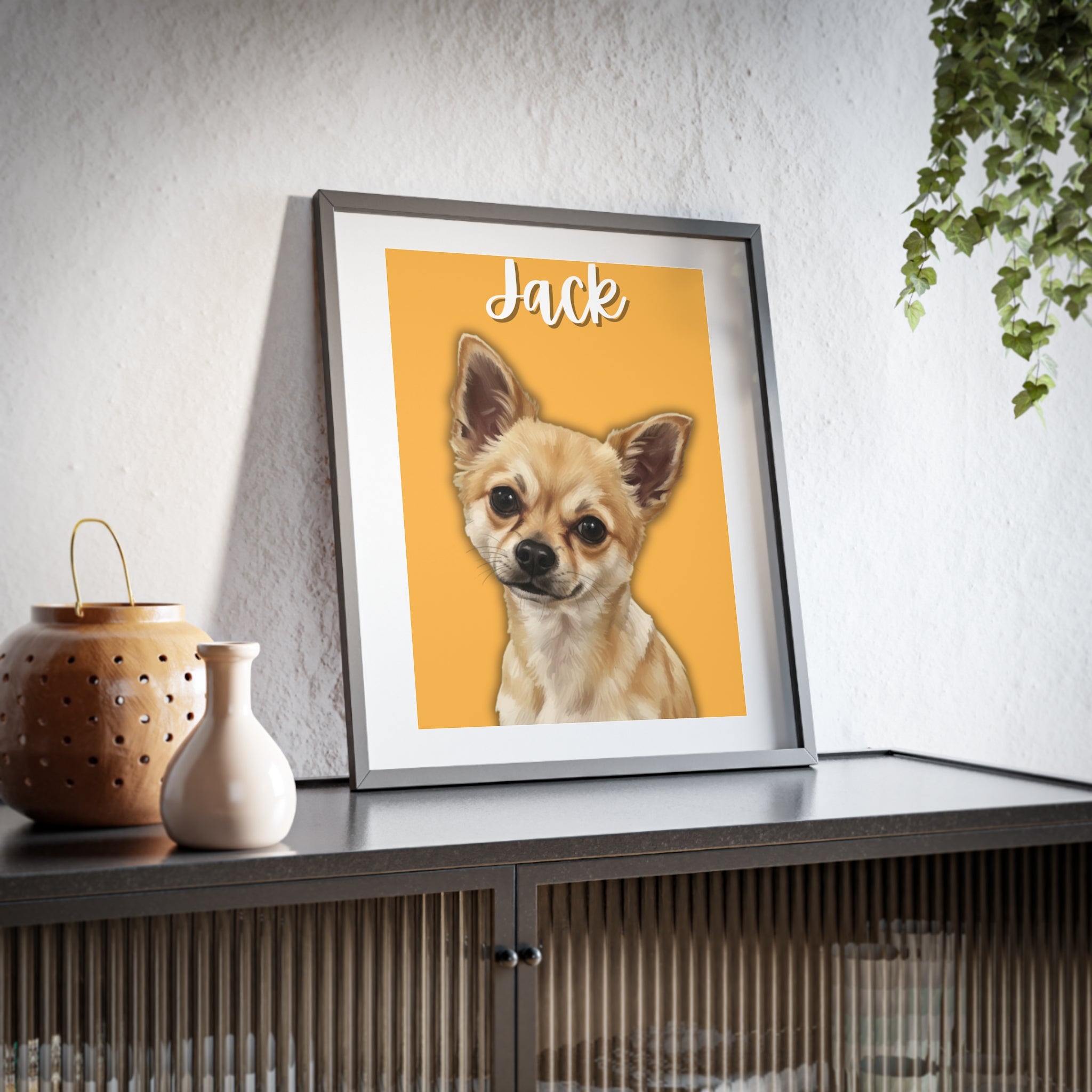(Jack) Playful Dog Framed Poster