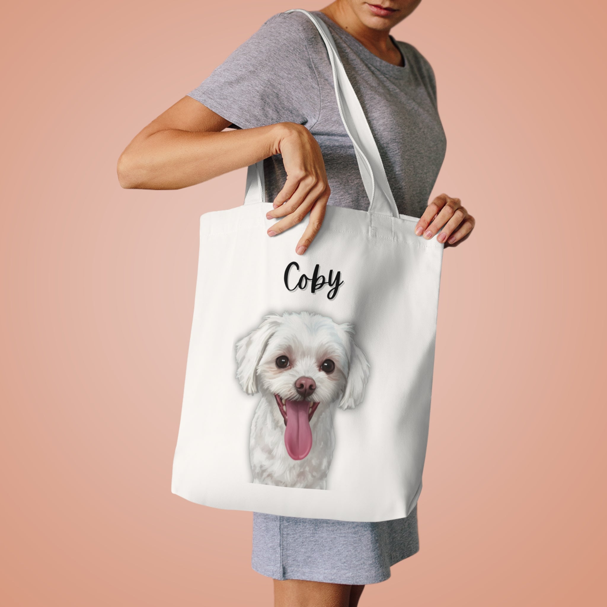 (Coby) Personalized Dog Lover Tote Bag