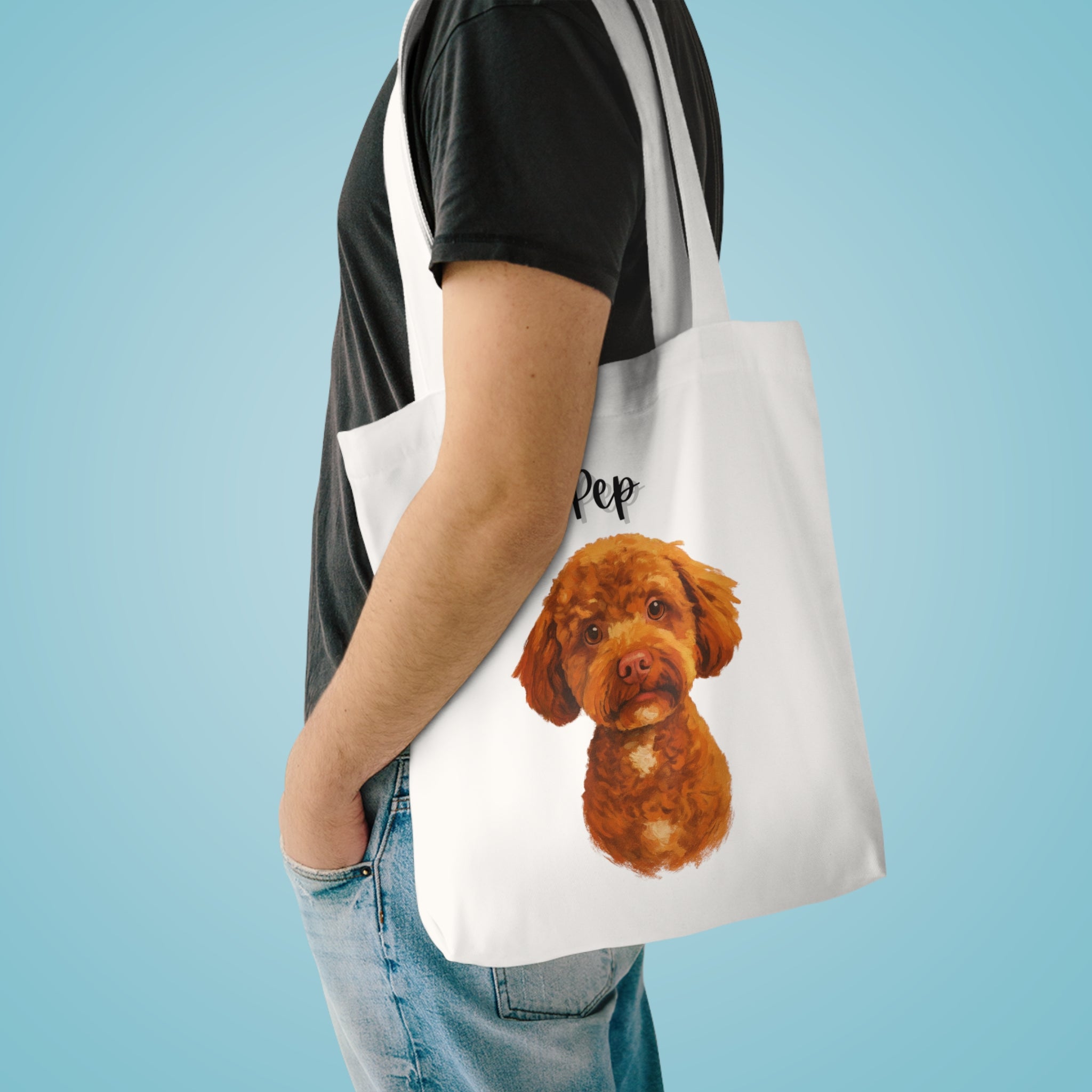 (Pep) Personalized Dog Lover Tote Bag