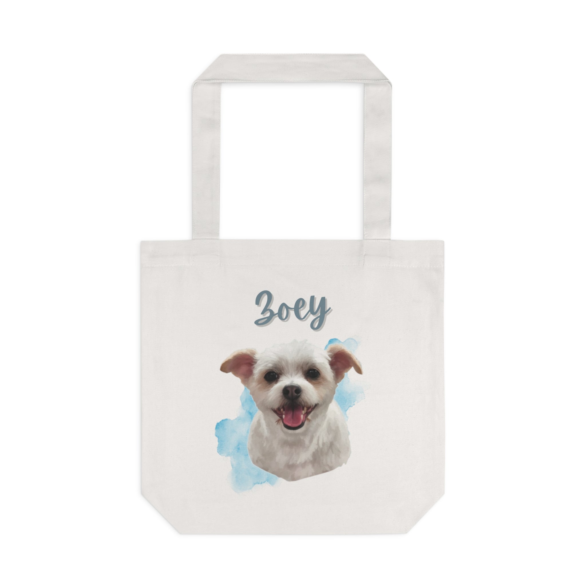 (Zoey) Personalized Dog Lover Tote Bag