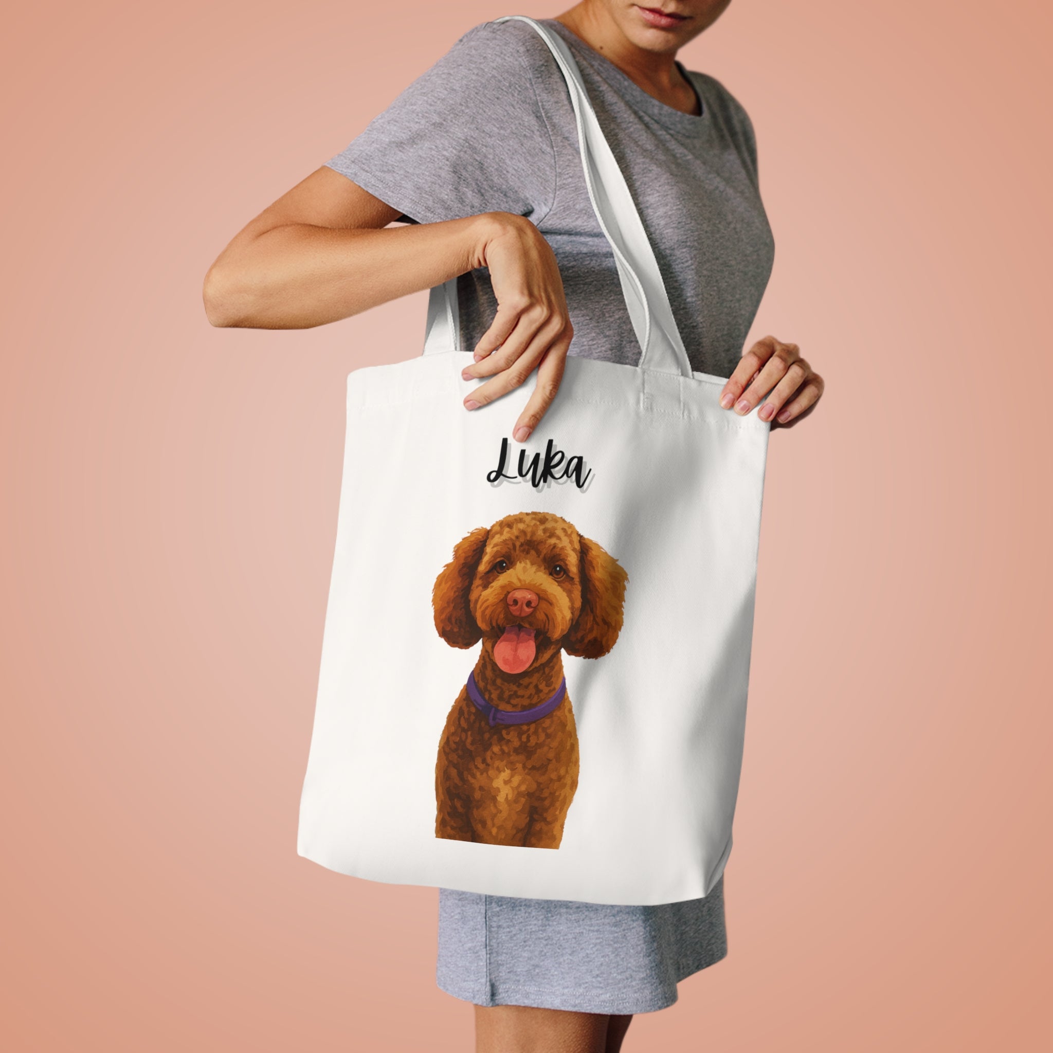 (Luka) Personalized Dog Lover Tote Bag