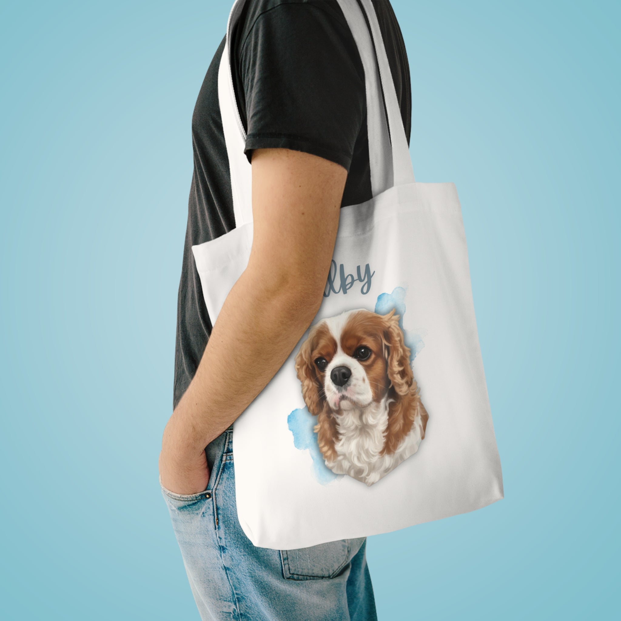 (Alby) Personalized Dog Lover Tote Bag