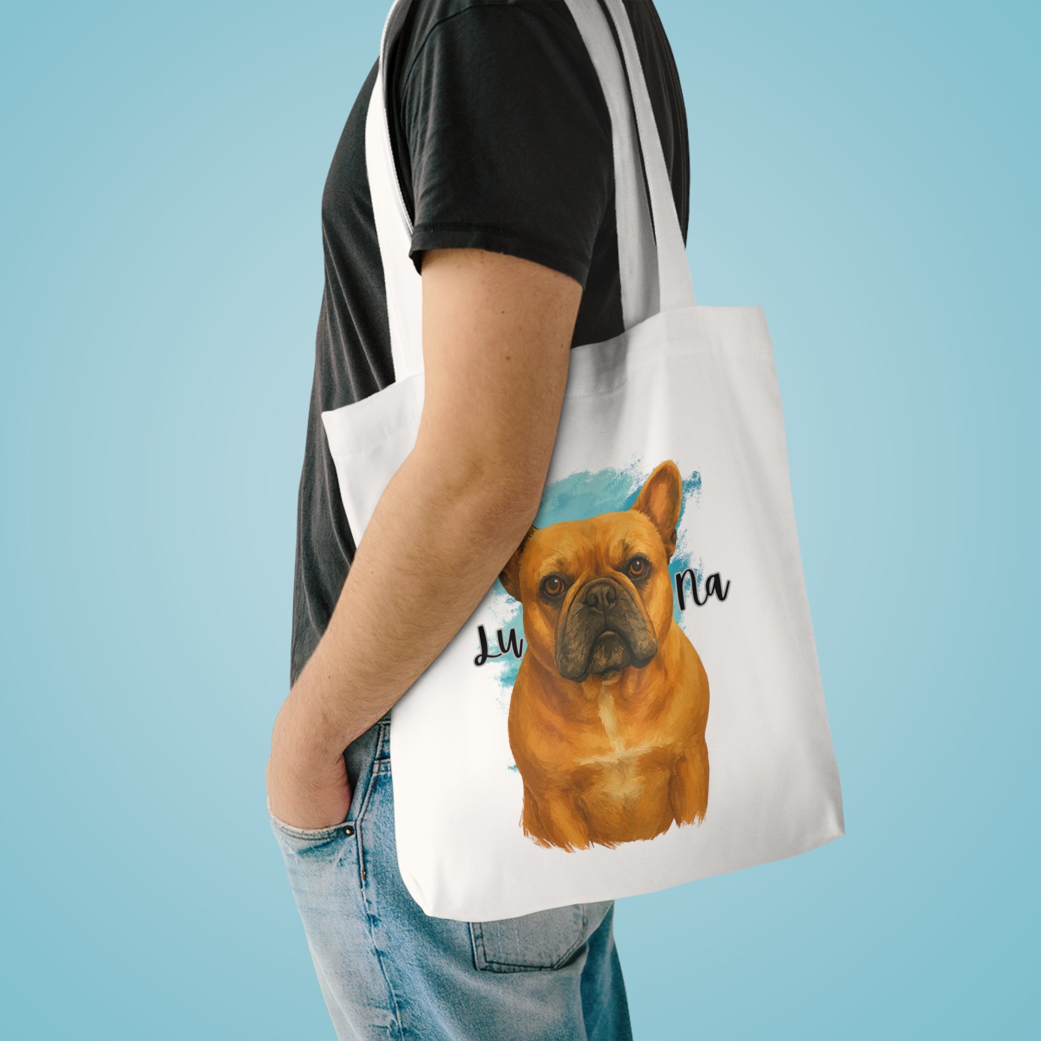 (Luna) Personalized Dog Lover Tote Bag