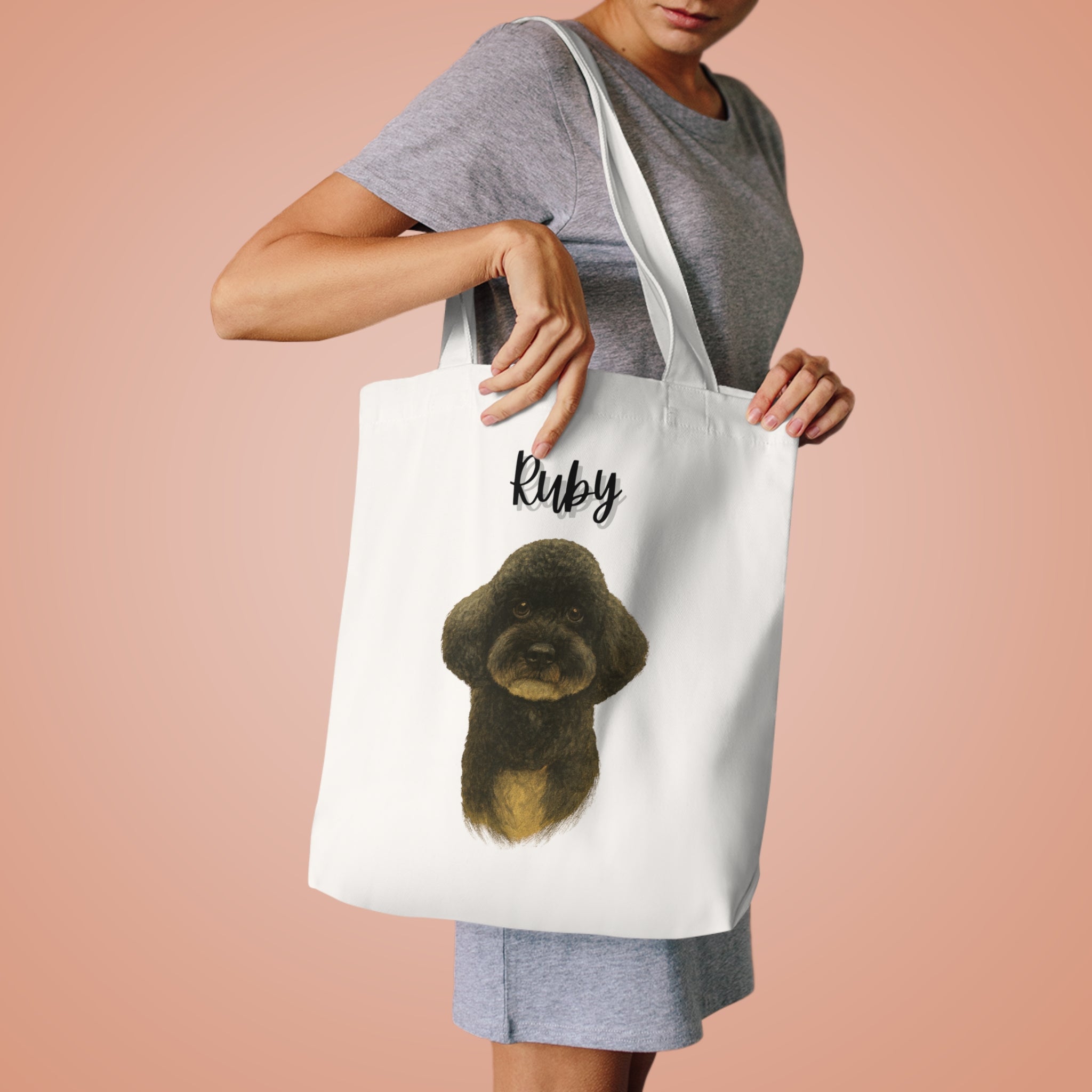(Ruby) Personalized Dog Lover Tote Bag