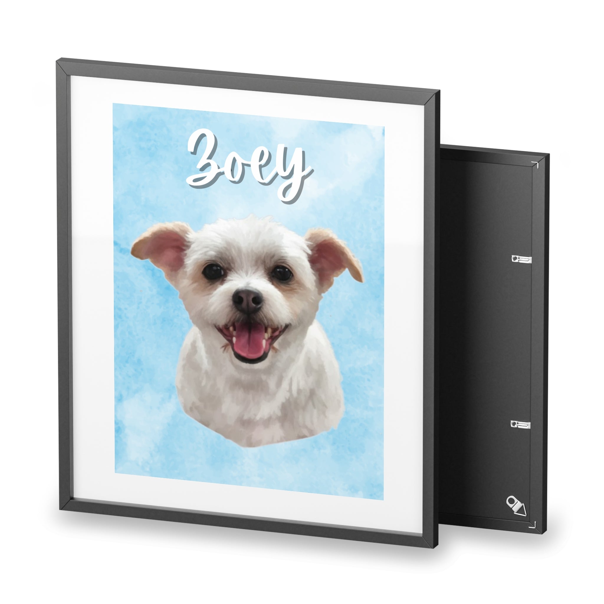 (Zoey) Playful Dog Framed Poster