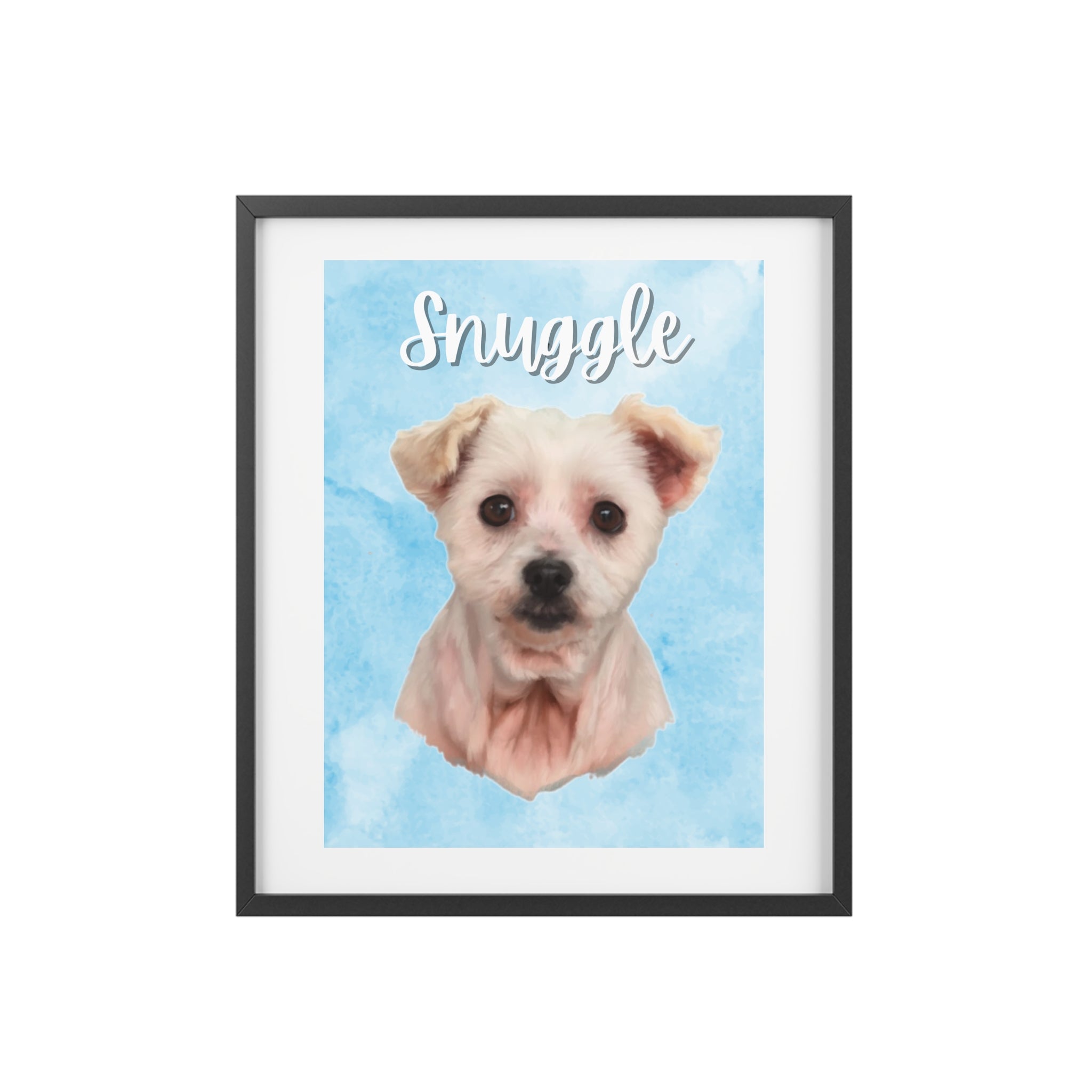 (Snuggle) Playful Dog Framed Poster