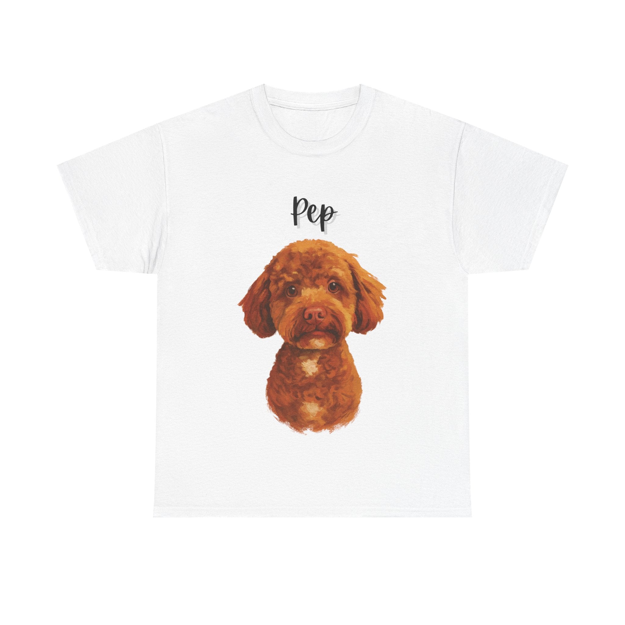 (Pep) Whimsical Dog Portrait Tee Shirt