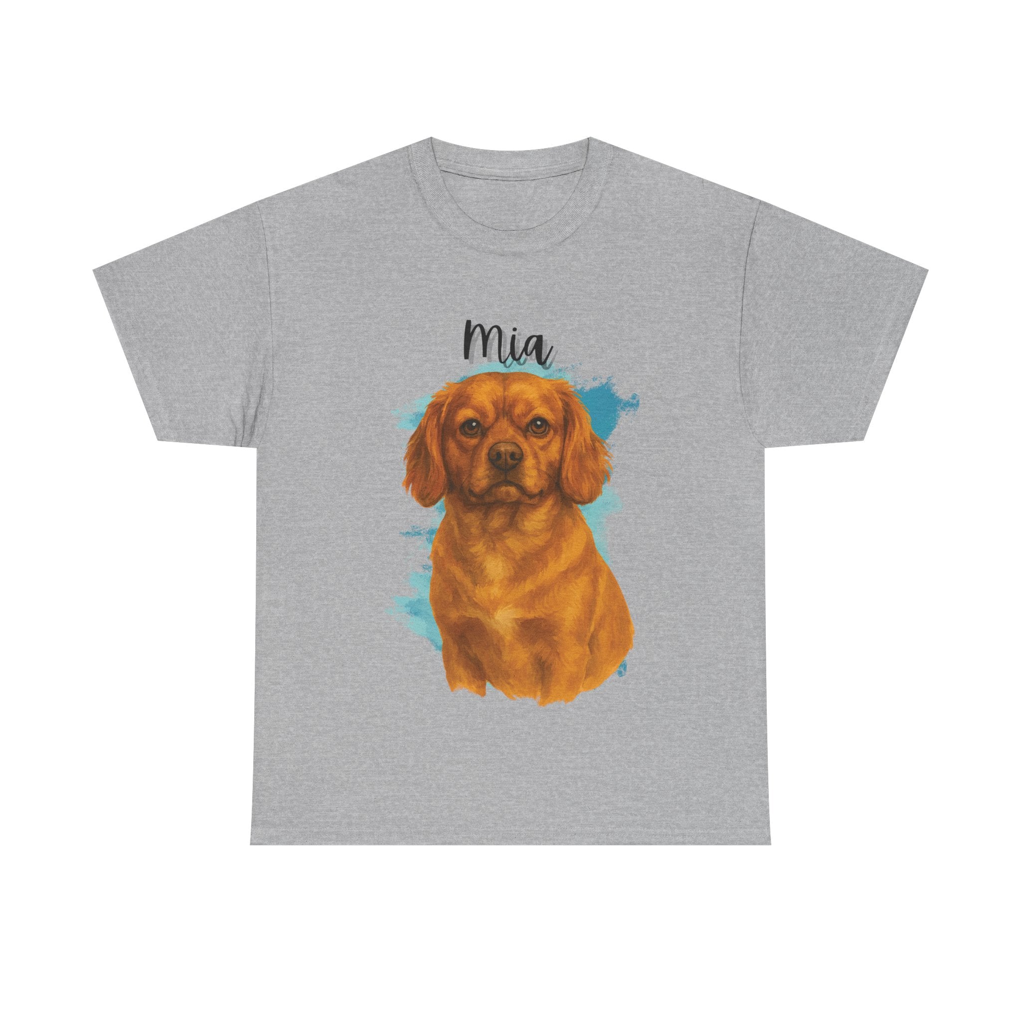 (Mia) Whimsical Dog Portrait Tee Shirt