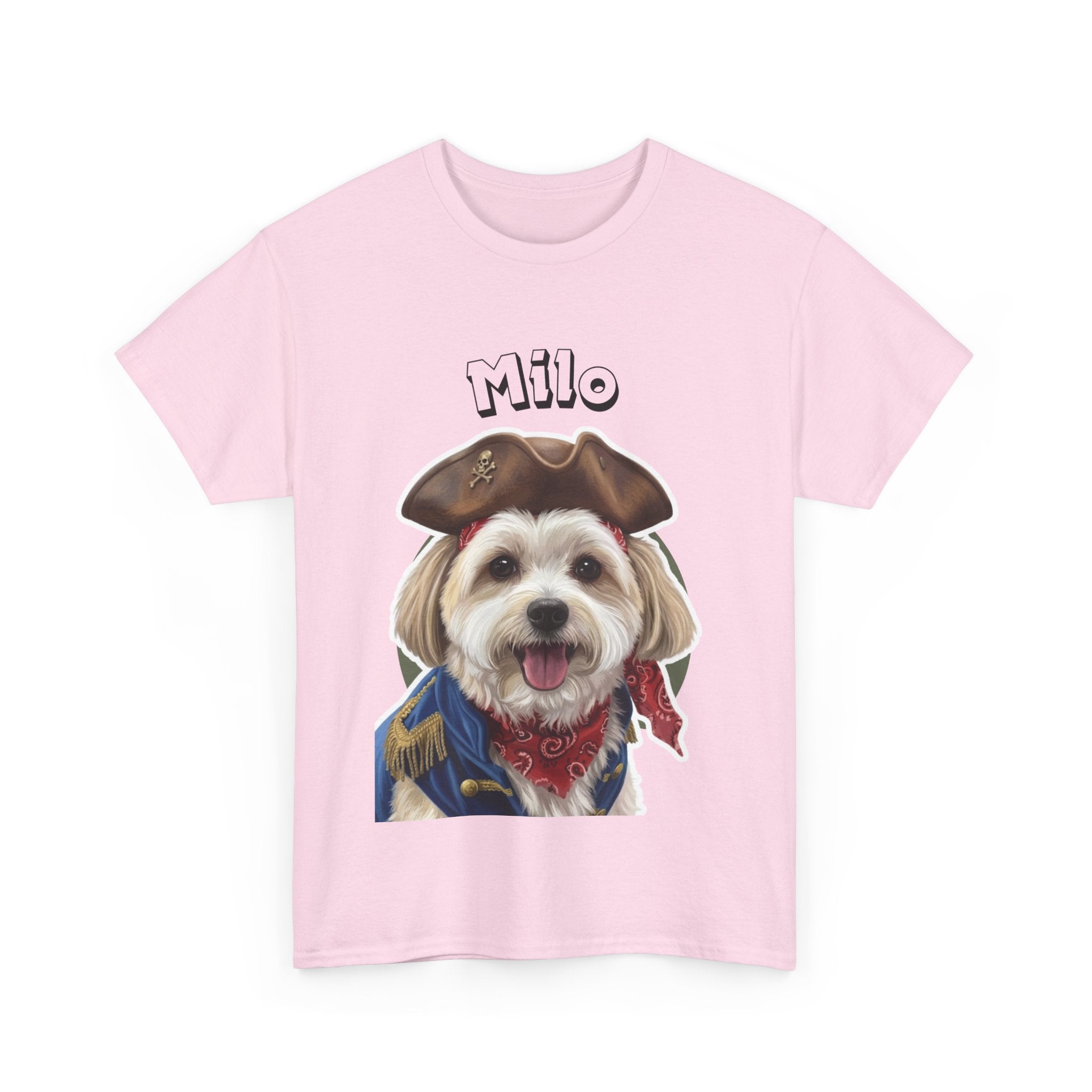 (Milo) Whimsical Dog Portrait Tee Shirt