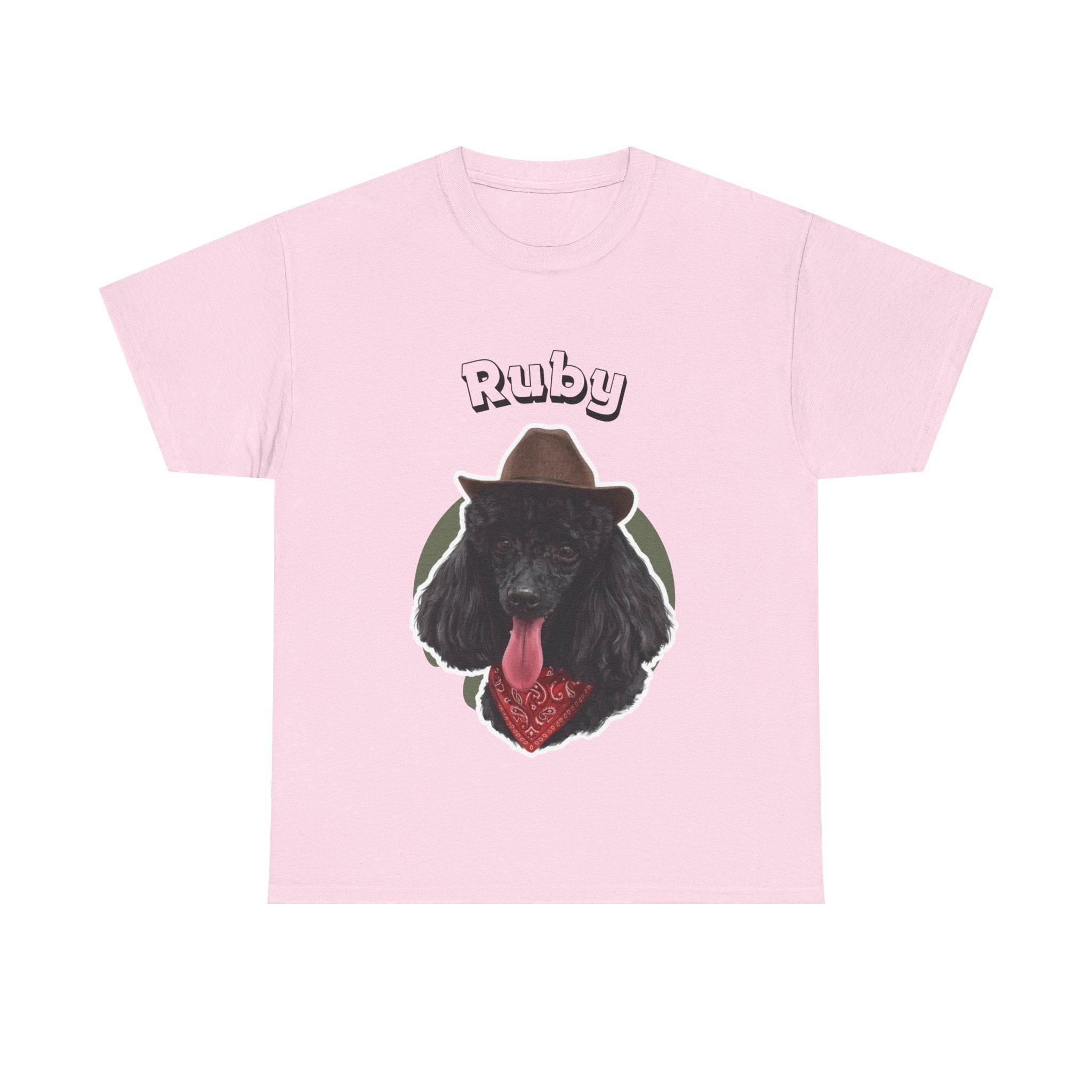 (Ruby) Whimsical Dog Portrait Tee Shirt