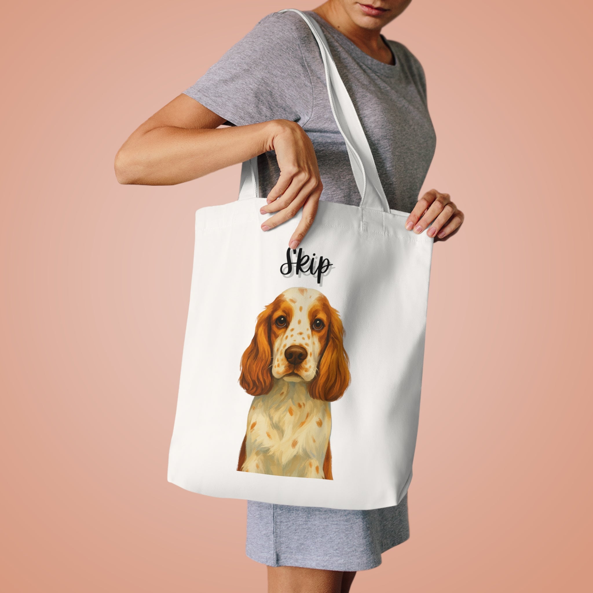 (Skip) Personalized Dog Lover Tote Bag