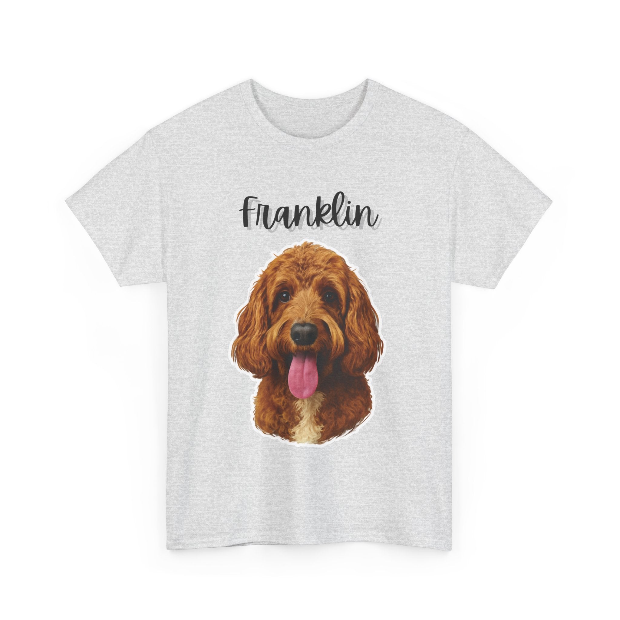(Franklin ) Whimsical Dog Portrait Tee Shirt